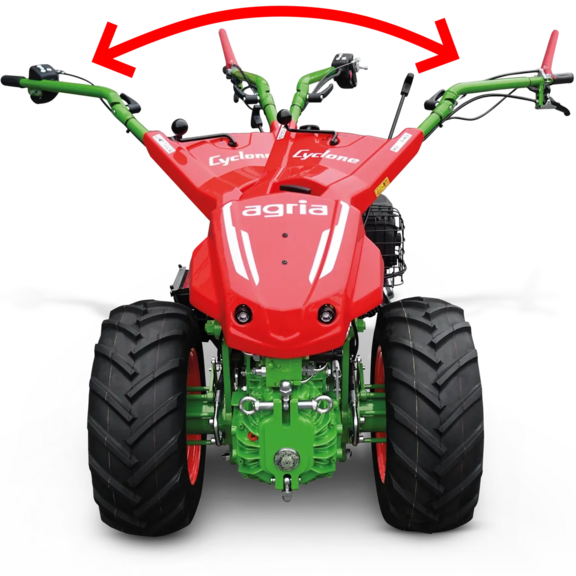 Lenkholm in beide Richtungen seitlich schwenkbar