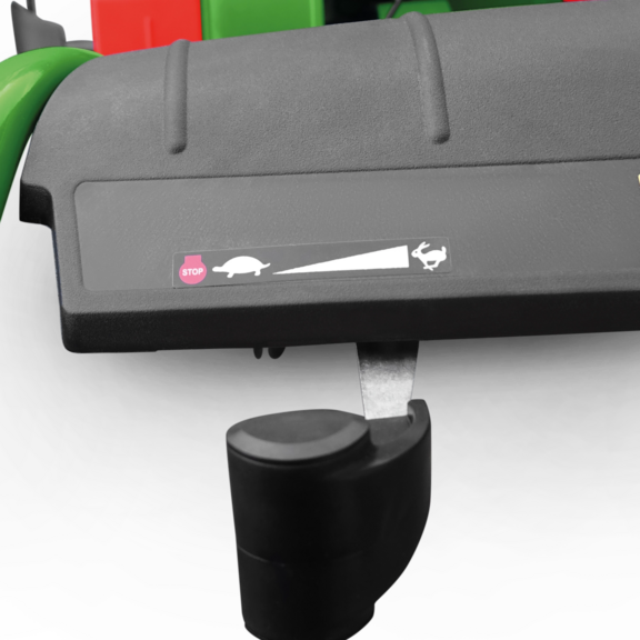 Motordrehzahl vom Lenkholm aus einstellbar Motordrehzahl vom Lenkholm aus einstellbar