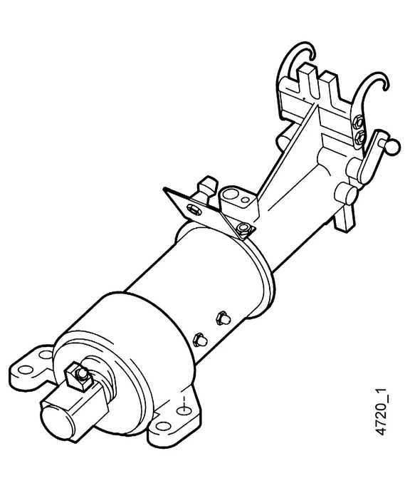 Planetenmähantrieb mit Überlastsicherung, 85 mm Hub, ohne Schutzhaube und ohne Messerbalken