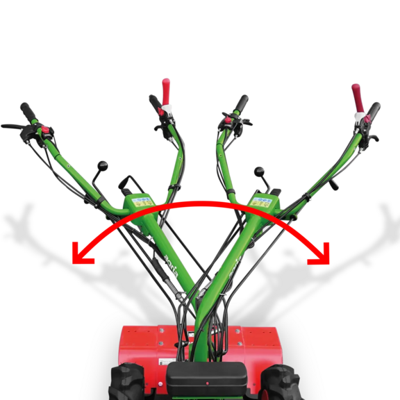 Lenkholm in beide Richtungen seitlich schwenkbar