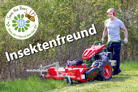 agria 5900 Taifun mit Schlegelmulcher und Insektenfreund