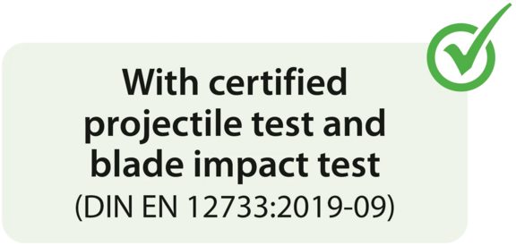 agria 9500-90 certified projectile test