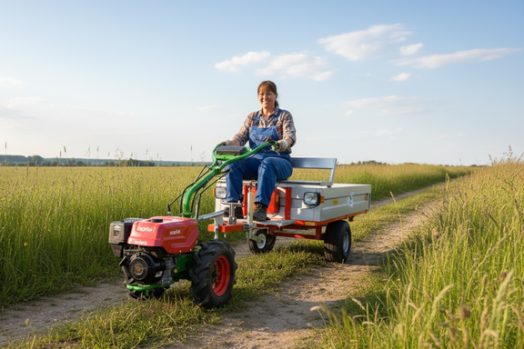 agria 3400 mit Transportanhänger