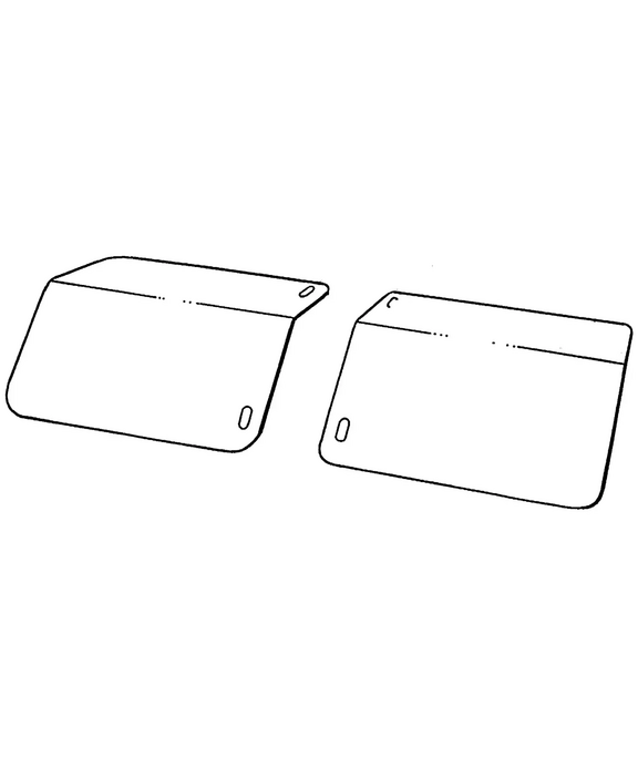 Paar Schutzdächer für Hackbreite 65 cm einschließlich Befestigungsteilen