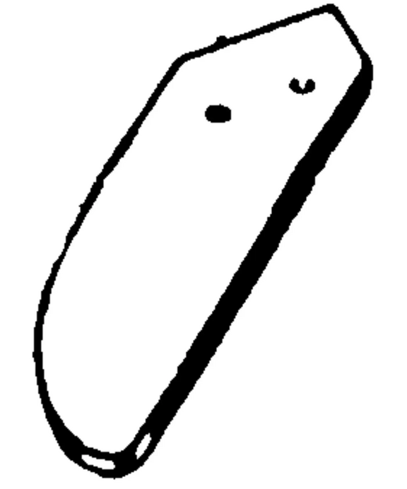 Messerschutz links verhindert Beschädigungen des Mähbalkens beim Mähen entlang von Hindernissen