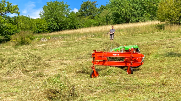 agria 9700e mit Bandrechen