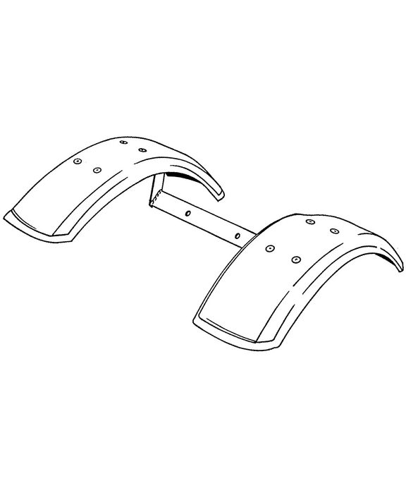 Paar Kotflügel für Triebräder Art. 0190 112 (Verwendung nur auf zweitbreitester Spur möglich)