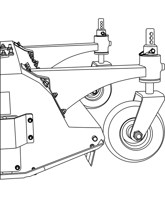 Paar Frontlaufräder für Schlegelmulcher