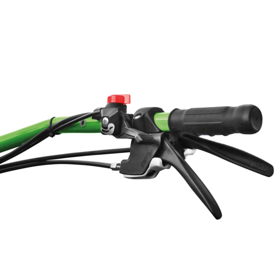 Einfaches Lenken mit Lenkhebel am Griff (bei 3+2)