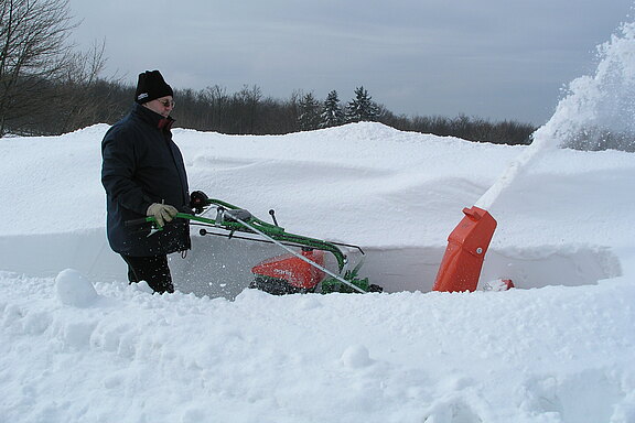 agria 3400 mit Schneefräse