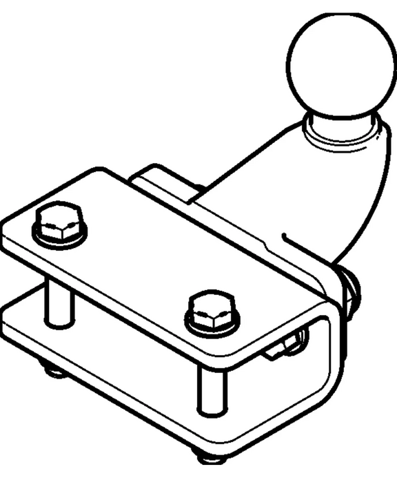 agria 9740011 Anhängekupplung mit Adapterflansch