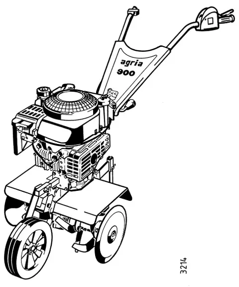 agria 900 Motorhacke mit mit Fliehkraftkupplung