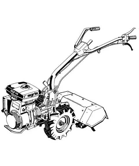 agria 3500 Starr + Hacke 50cm +Räder 3.50-6AS 4T