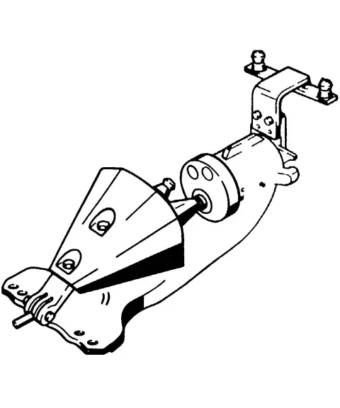 Ein-Schwingenmähwerk Gelenkzapfen 15 ohne Haube/ Mähbalken