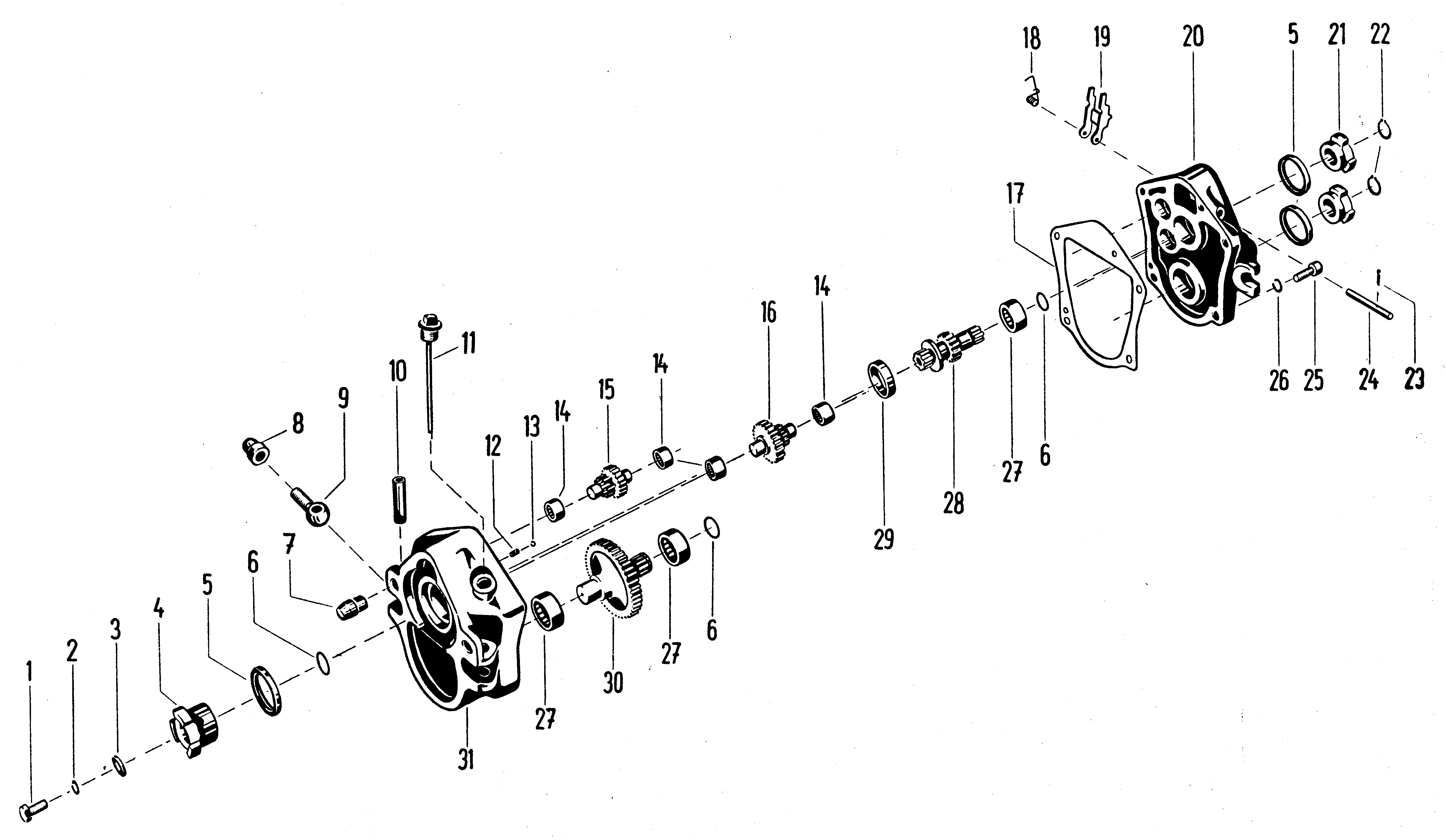 Kriechganggetriebe 1755 033 - 053, ab Getriebe Nr. 545 0151