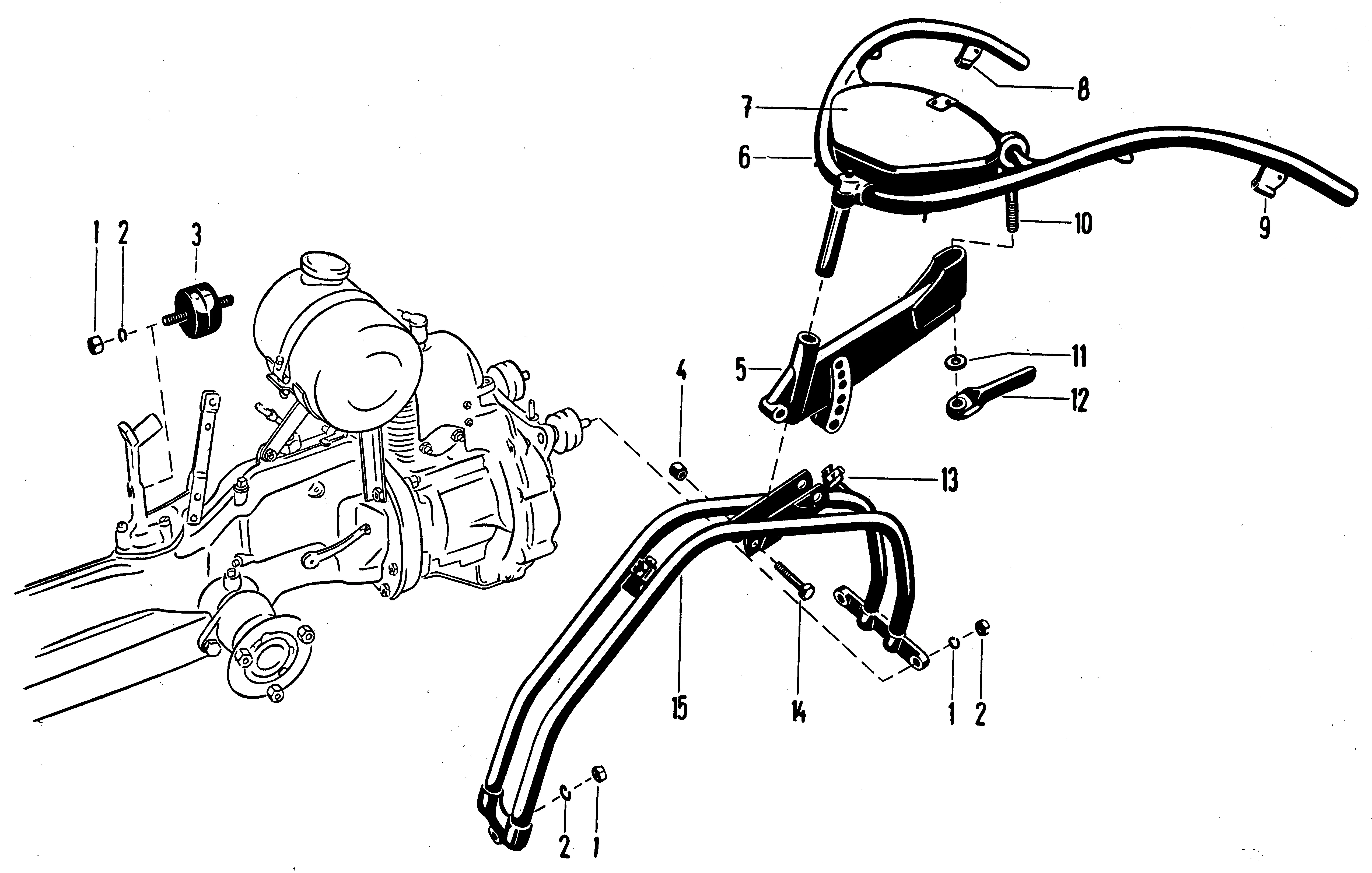 Lower steering arm, handle bracket, steering mecha