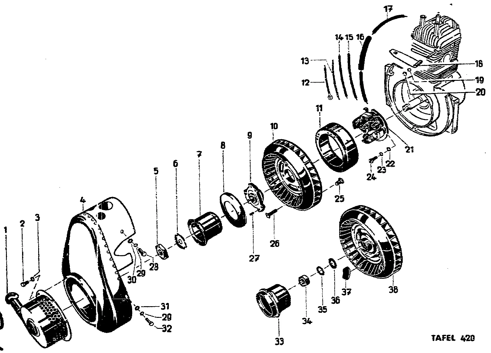 Lüfterseite, Vergaser, 84 M 2 84 M 3