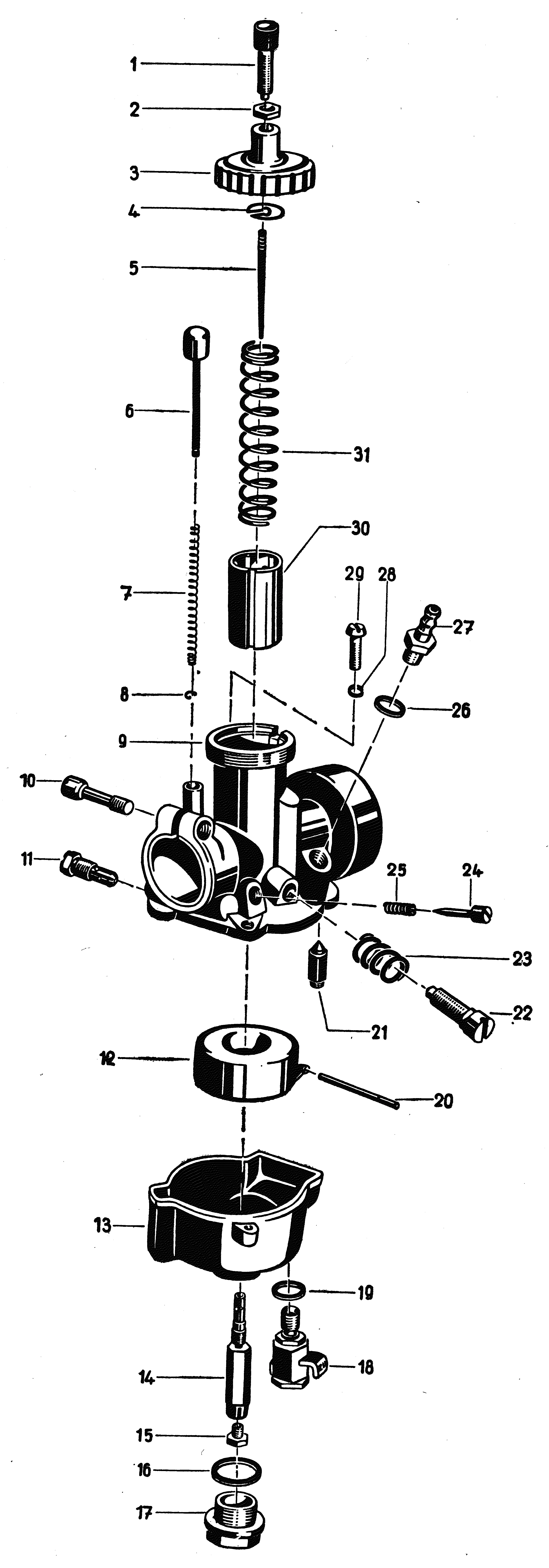 Vergaser 1/19/311, ILO L 151 2-Gang vertikal