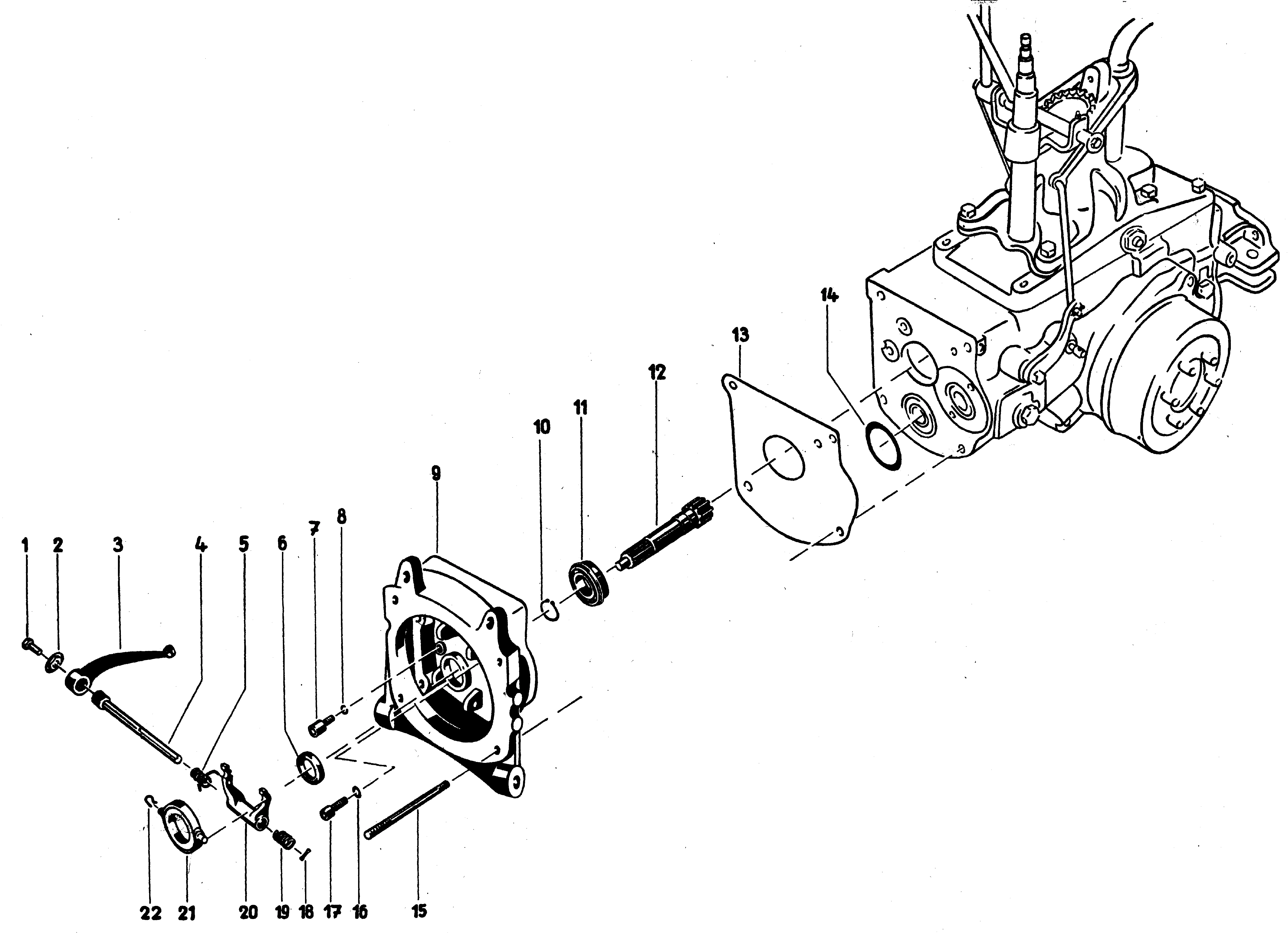 Motorkupplungsgehäuse, Motorritzel Benzinmotor
