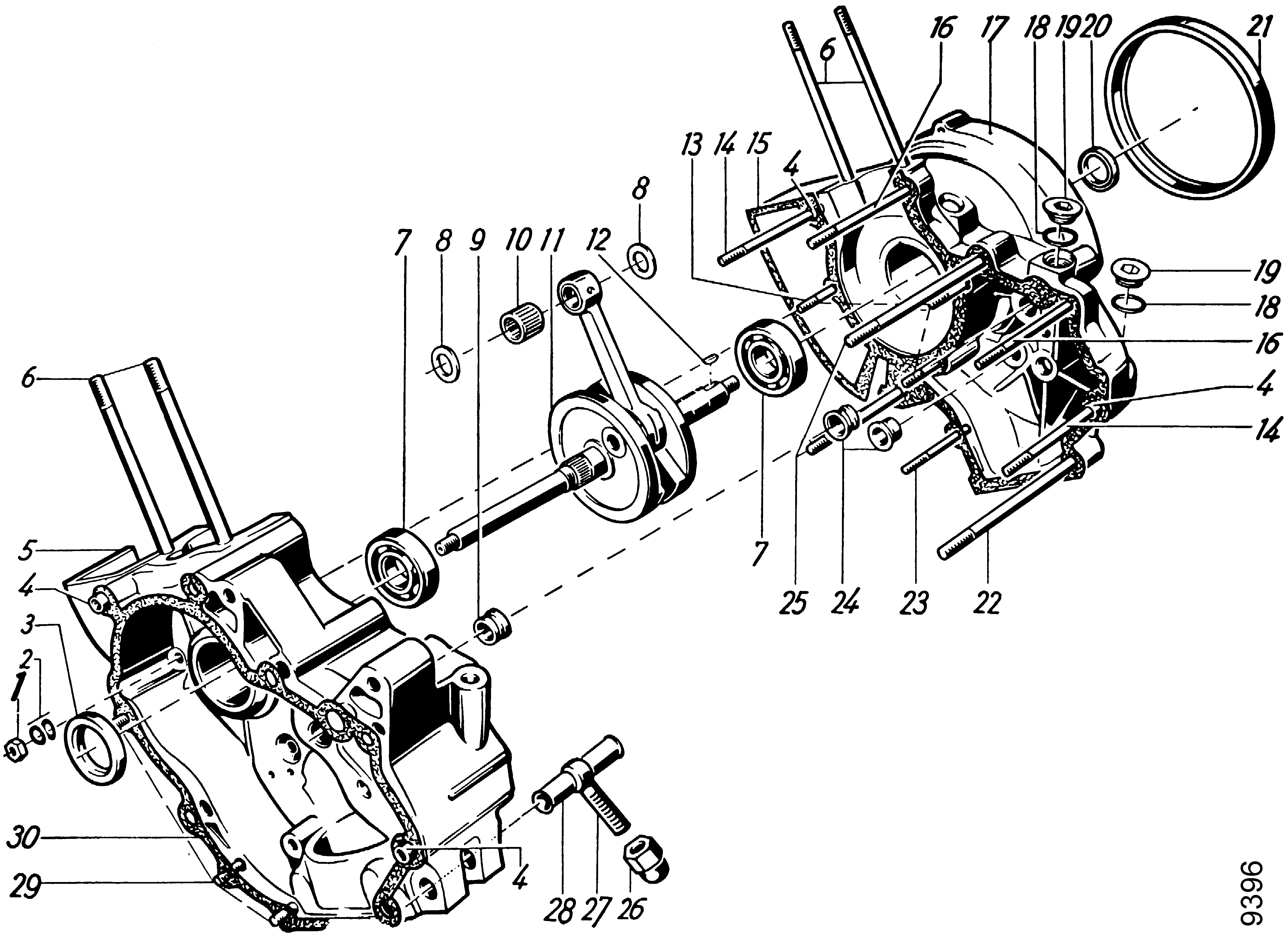 Boite de manivelle, mécanisme à manivelle