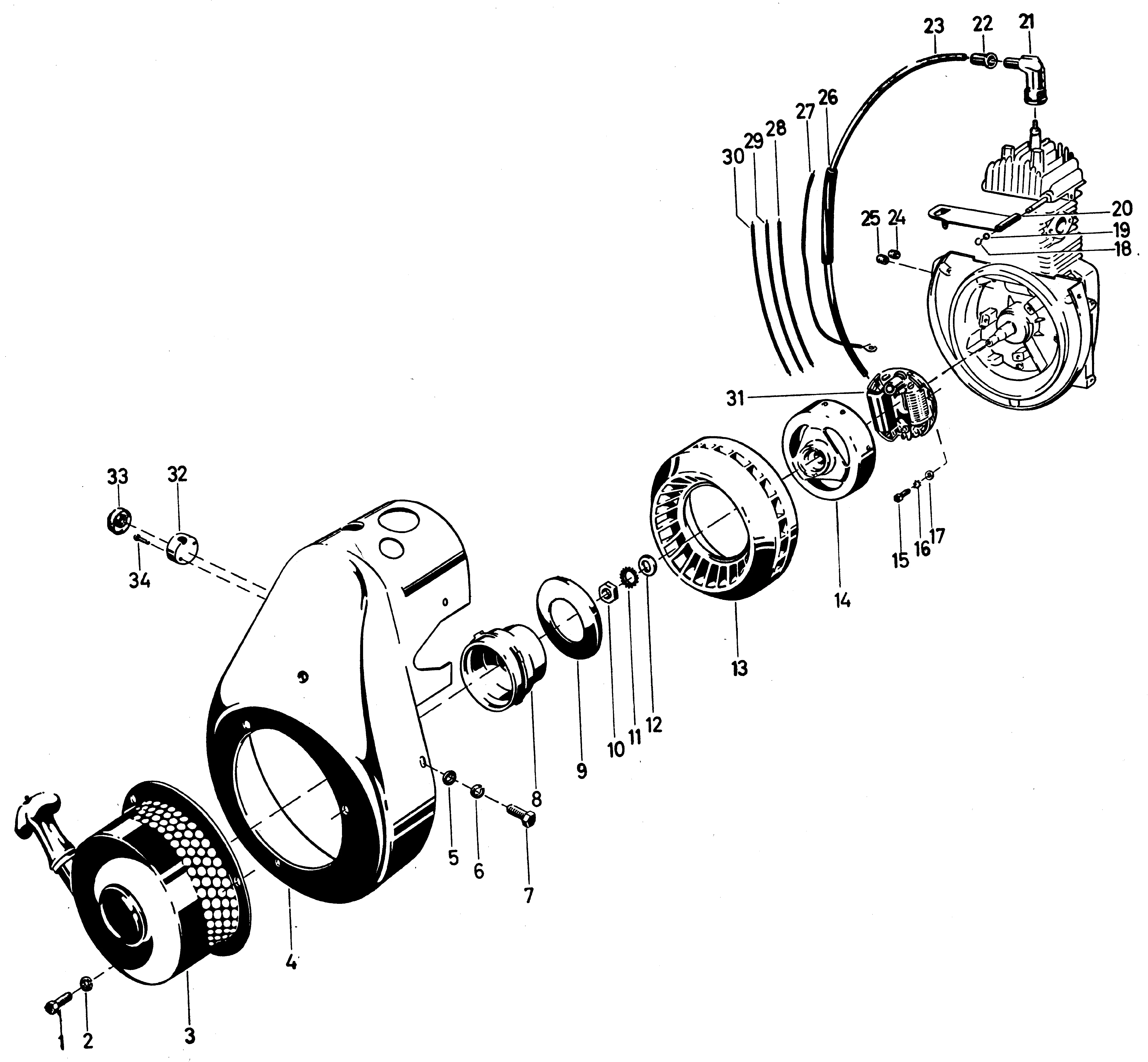 Lüfterseite, Schnellstarter, Vergaser, 110 M 2/5