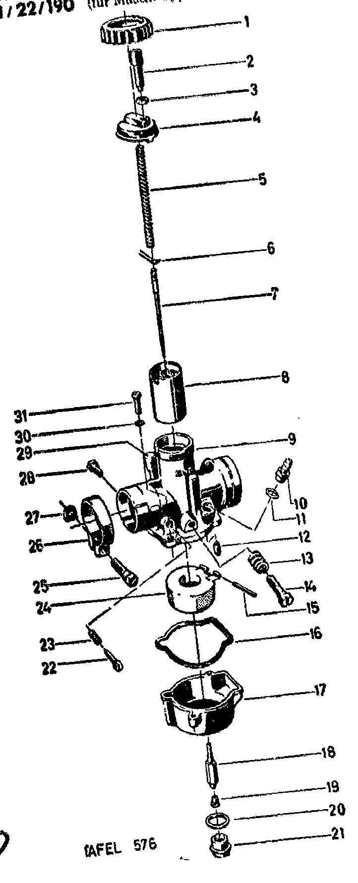 Vergaser 1/22/153, Motor 84 M3 110 M2/5, Vergaser 1/22/138 für Motor 110 M3, Vergaser 1/22/157 für Motor 110 M6, Carburetor 1/22/190 for type 2300 f>5080456, Vergaser 1/22/173, Motor 81 M2 84 M2, Vergaser 1/23/311 für ILO L252