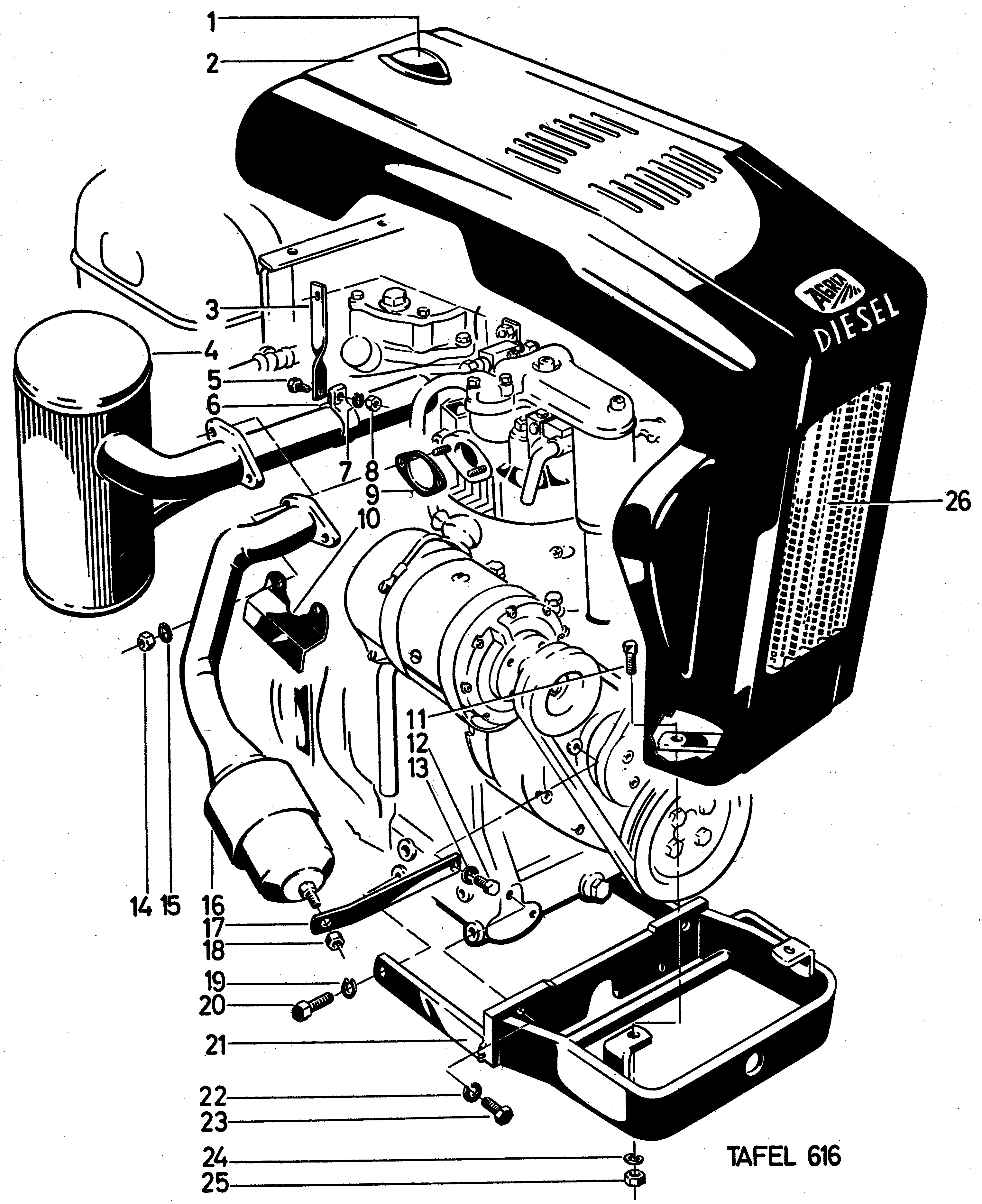 Capotage moteur E 780