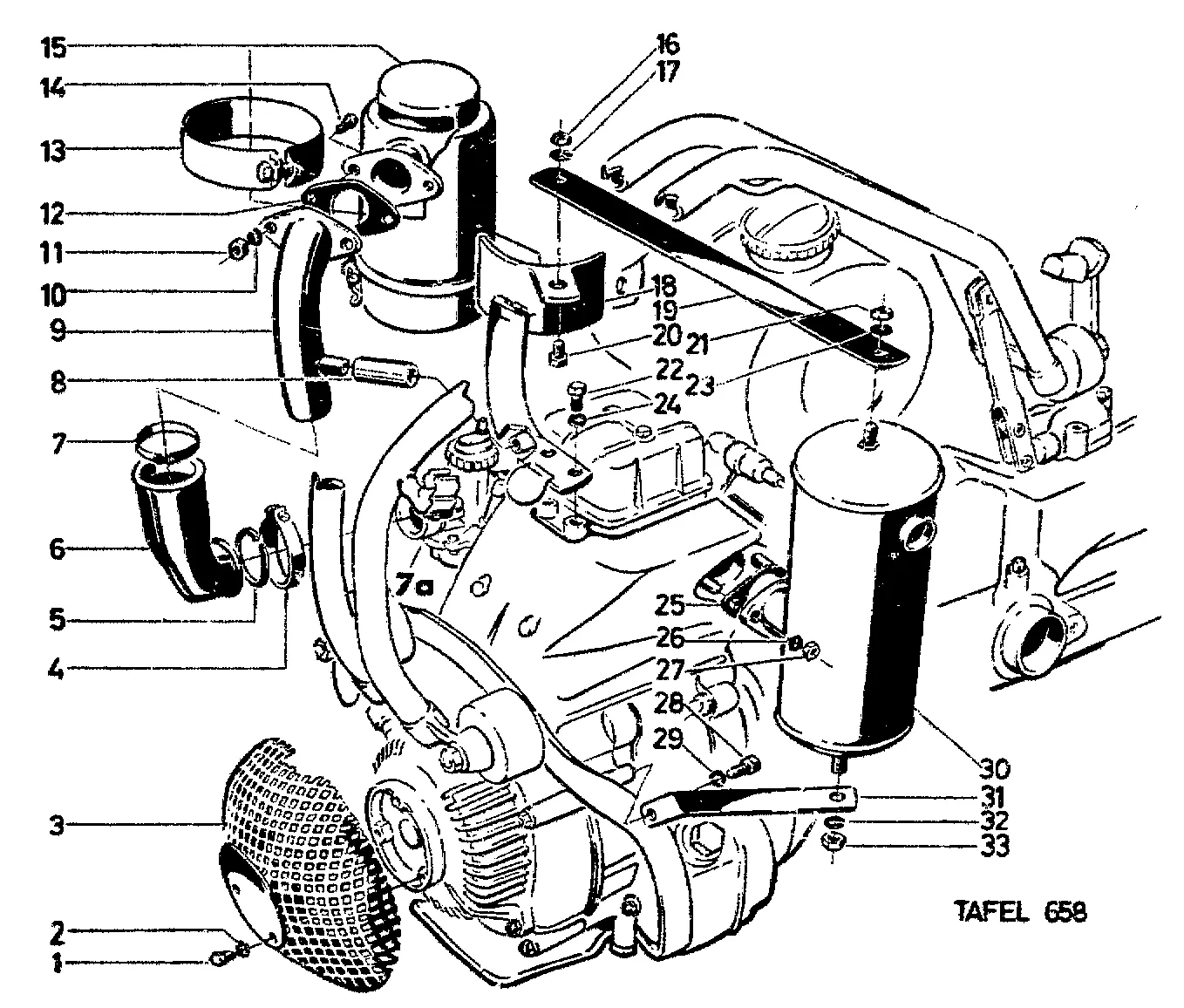 Accessories engine agria 65