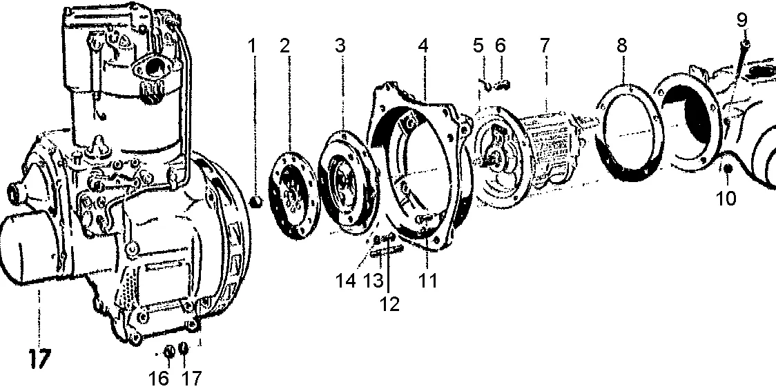 Embrayage, bride moteur, b.v., moteur diesel Hatz