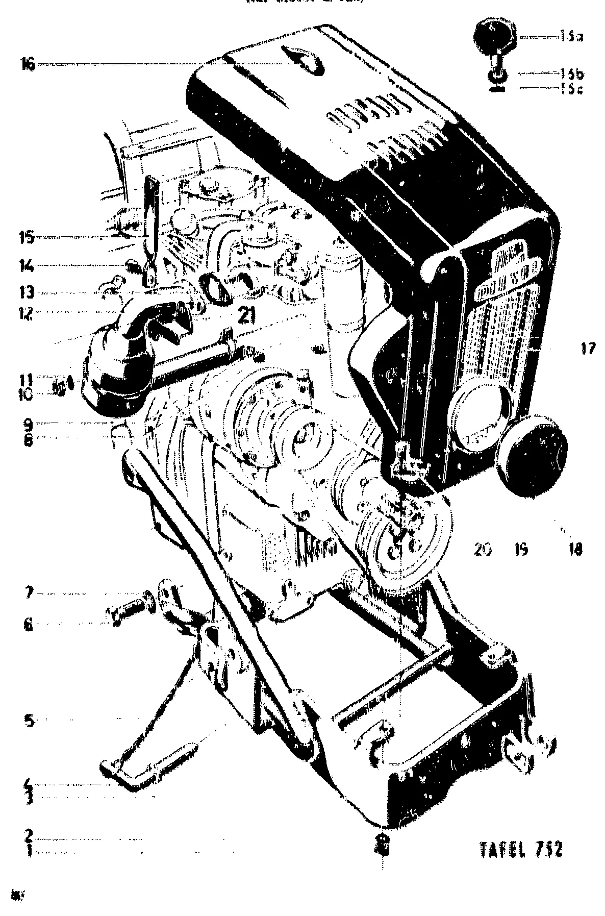 Motorverkleidung Motor E 780, für Krafthebeanlage vorn
