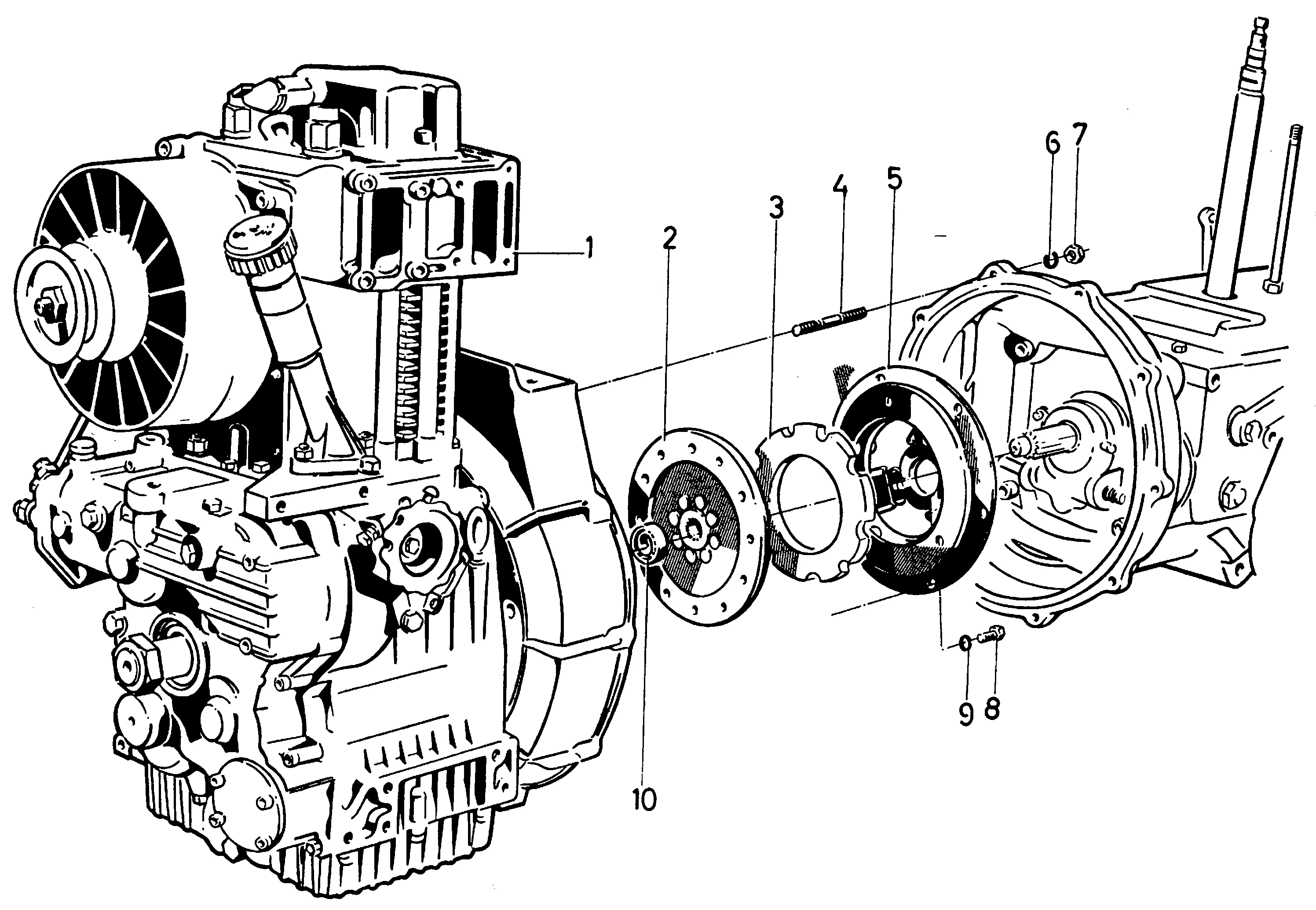 Clutch, engine CRD 100