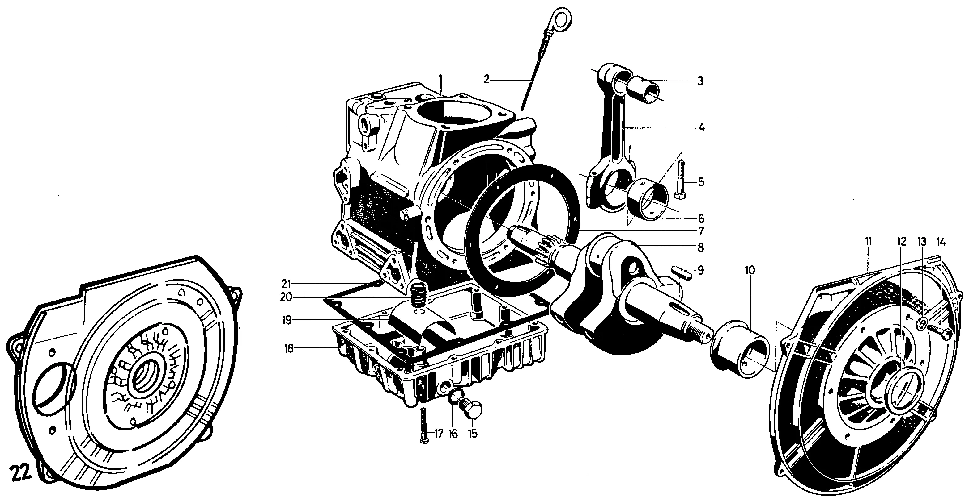 Kurbelgehäuse, Kurbelwelle