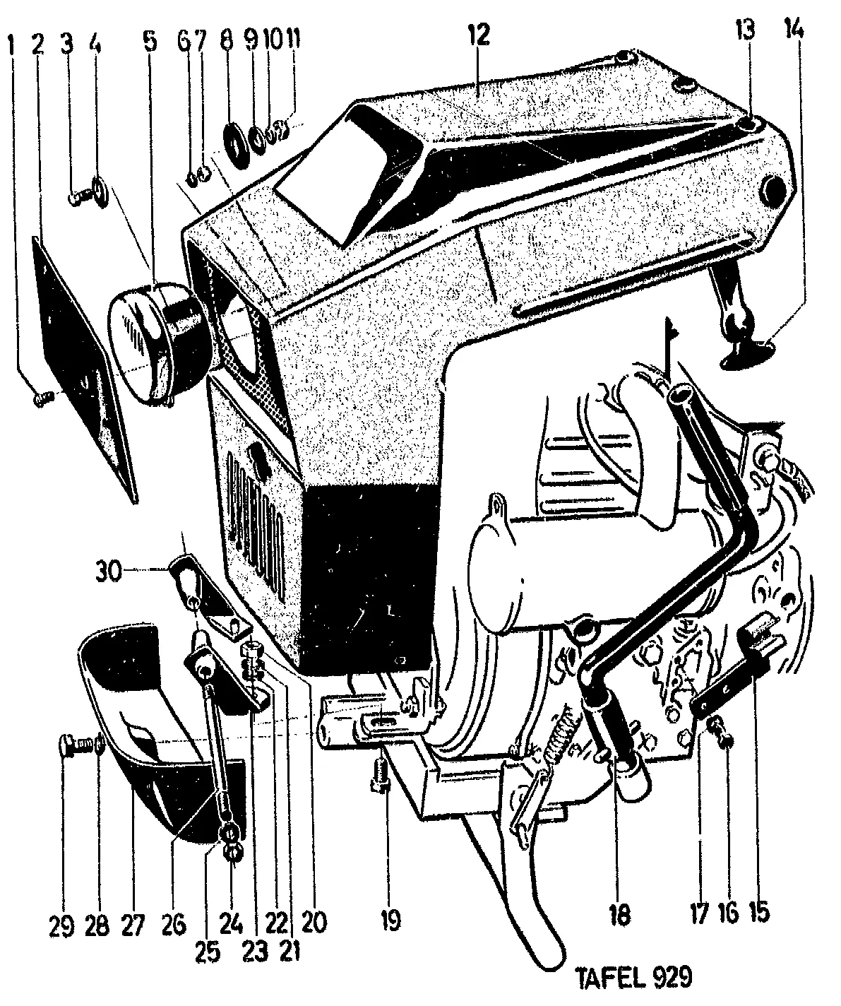 Capot, moteur RD 850