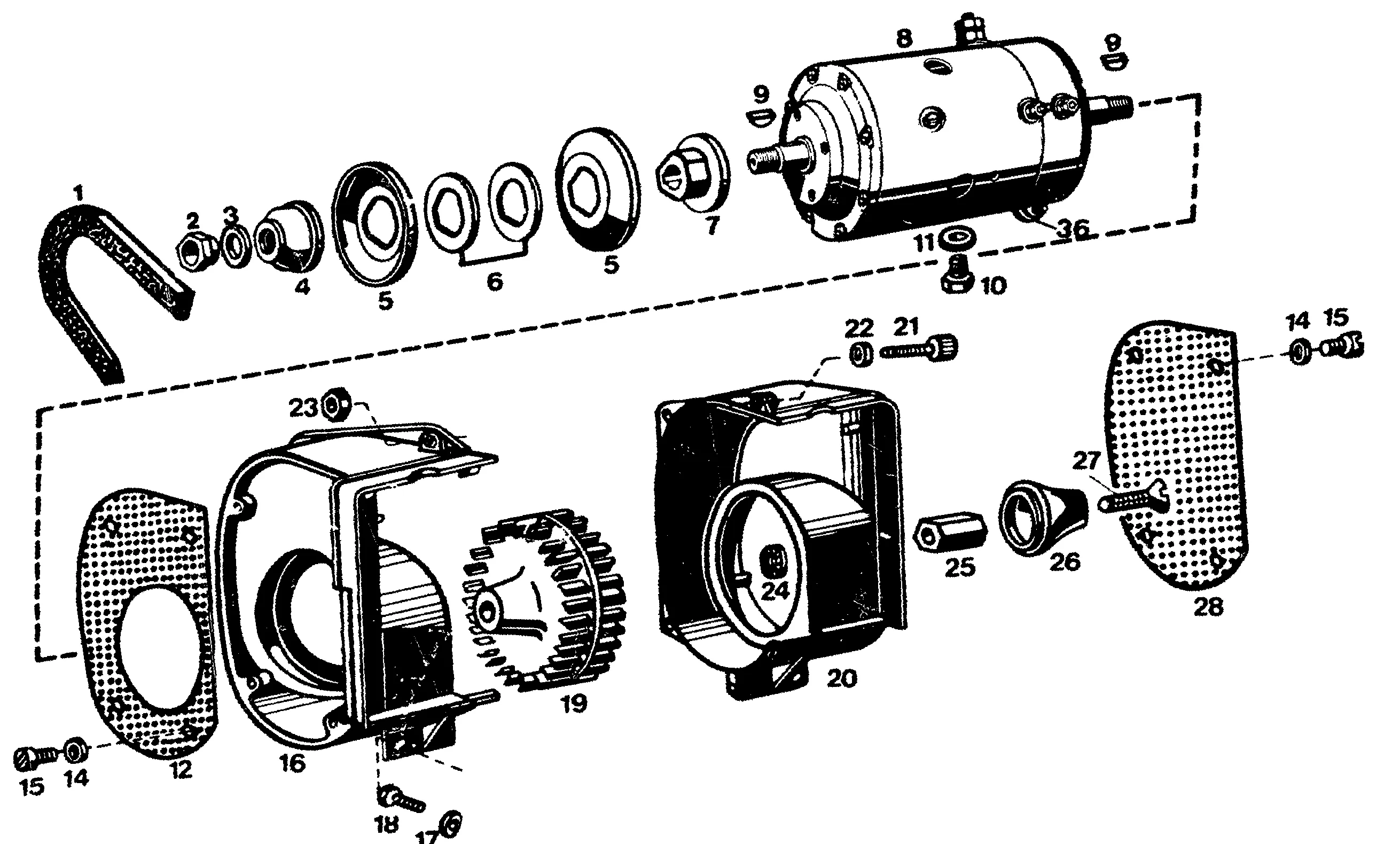 Dynastarter, Lüftergehäuse