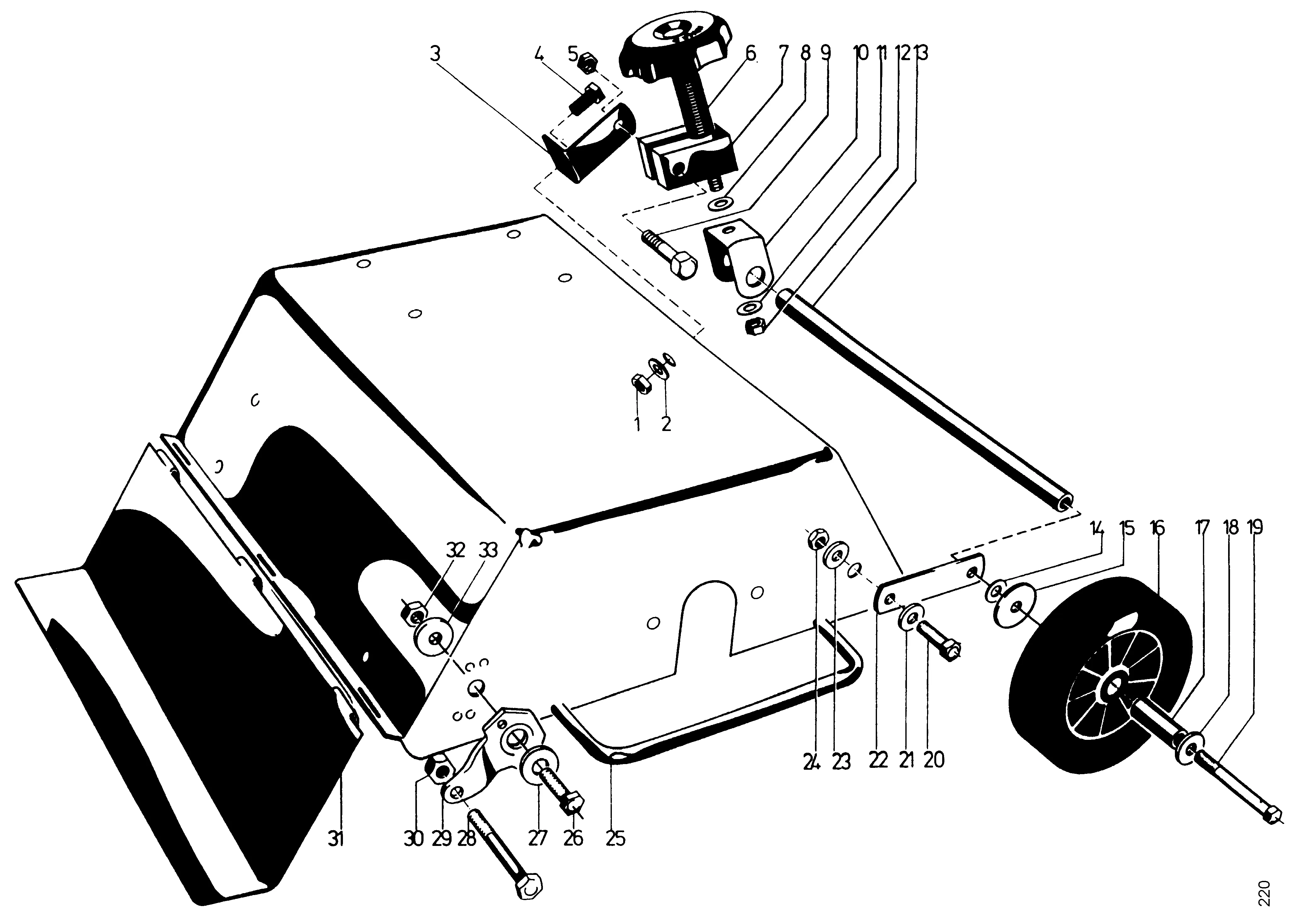Messerkasten, Laufräder