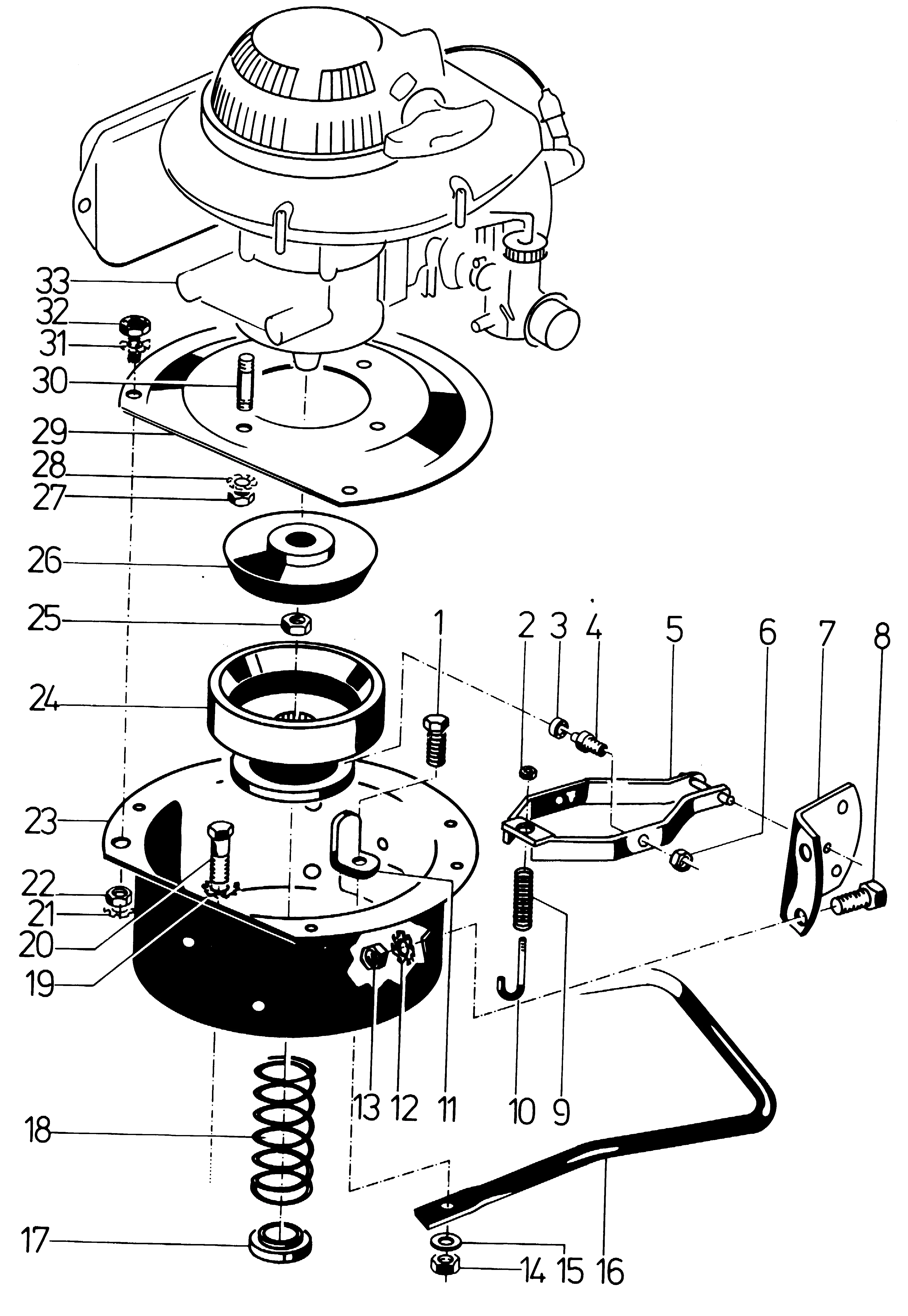 Kupplung, Kegel ILO L101; Rotax 150, Motor