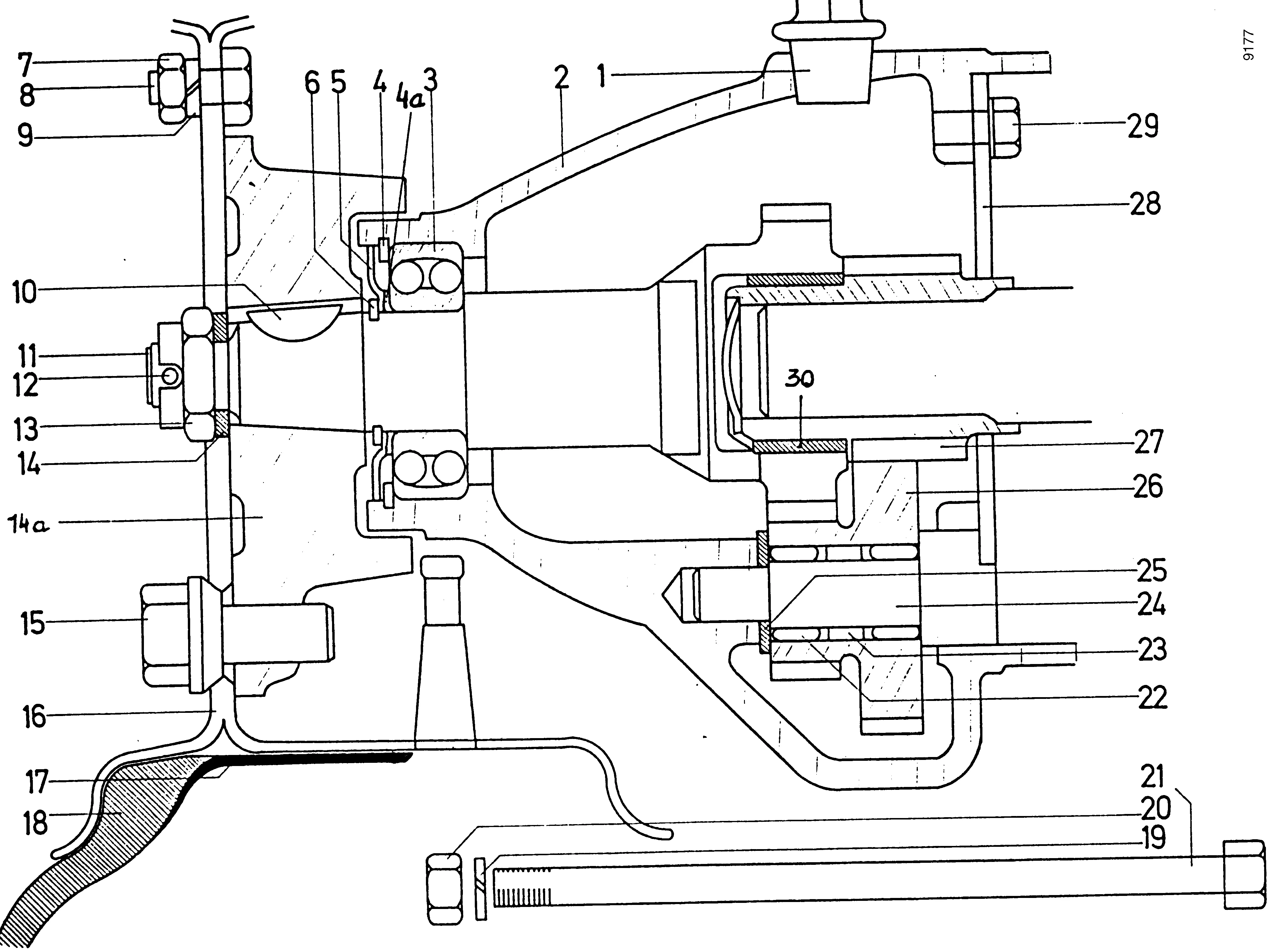 Untersetzungsnabe 4019 311, Motorhacke mit Zapfw.