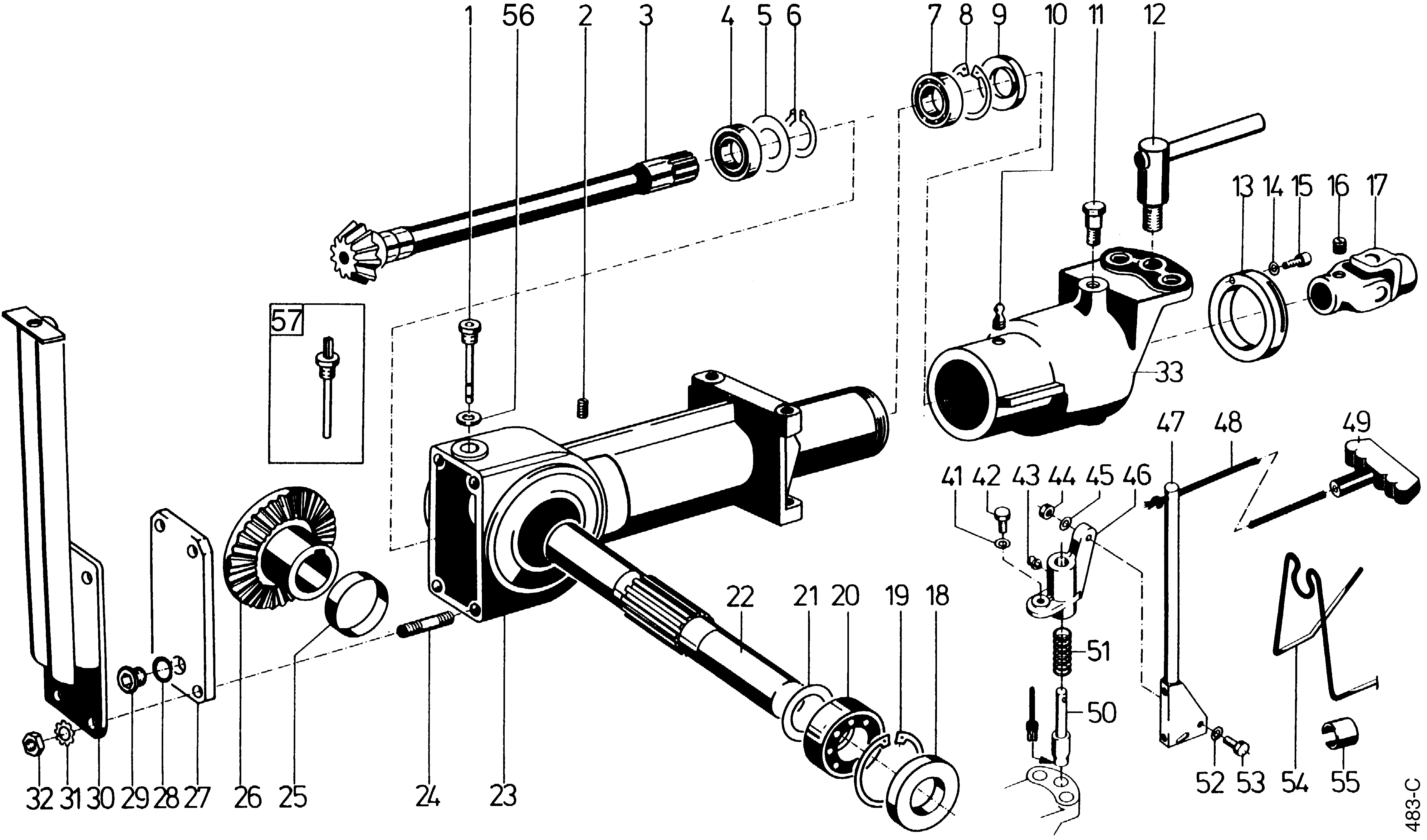 Anbau-Kehrmaschine 3494 011, Besen-Antrieb