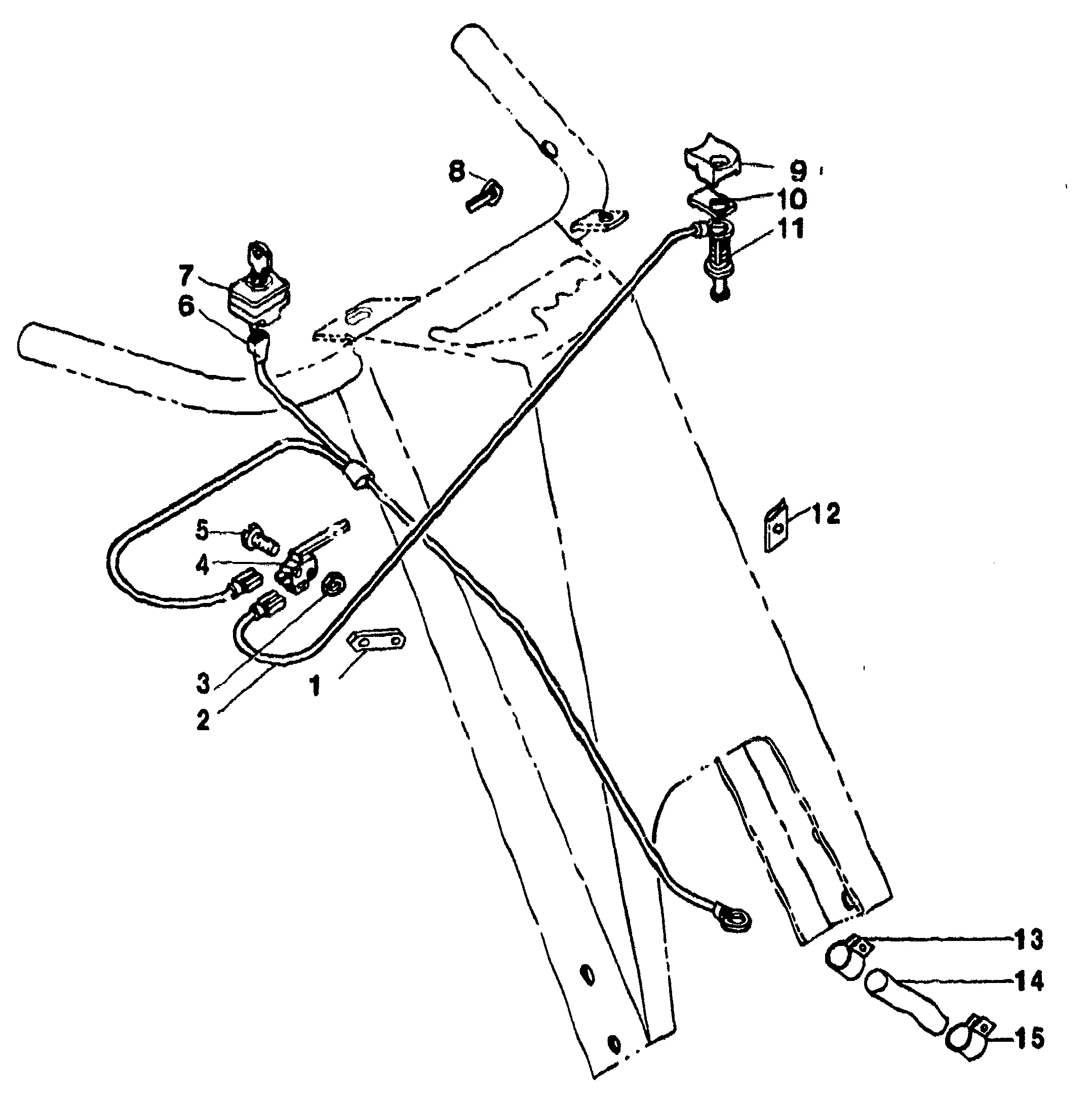 Ignition lock, fan impeller, generator, lines