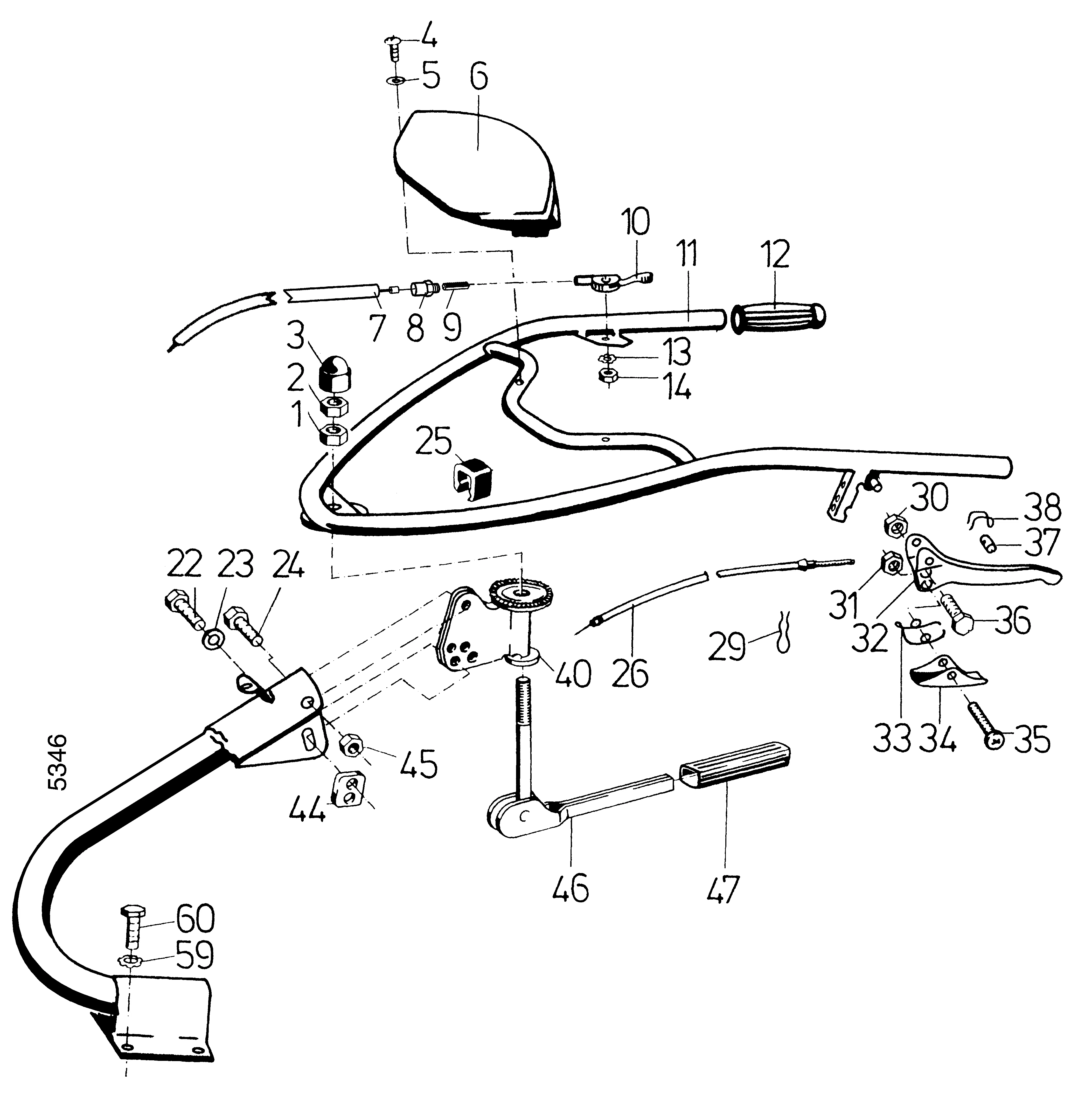 Unterholm, Lenker, 4-Takt Motor B&S, Honda, < 2010
