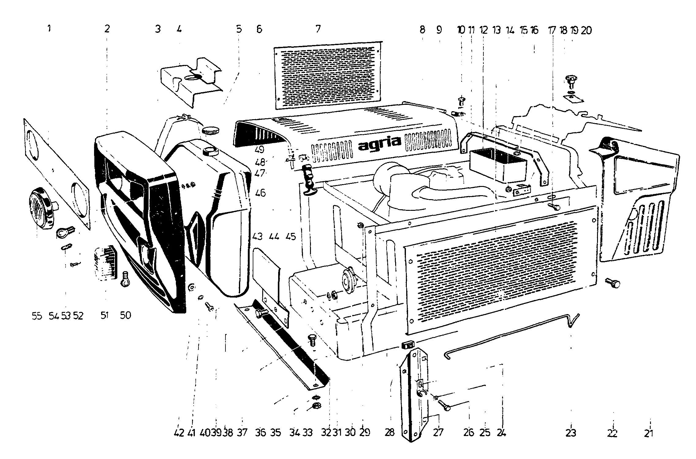 Capotage moteur, avant, latéral 5900/7900