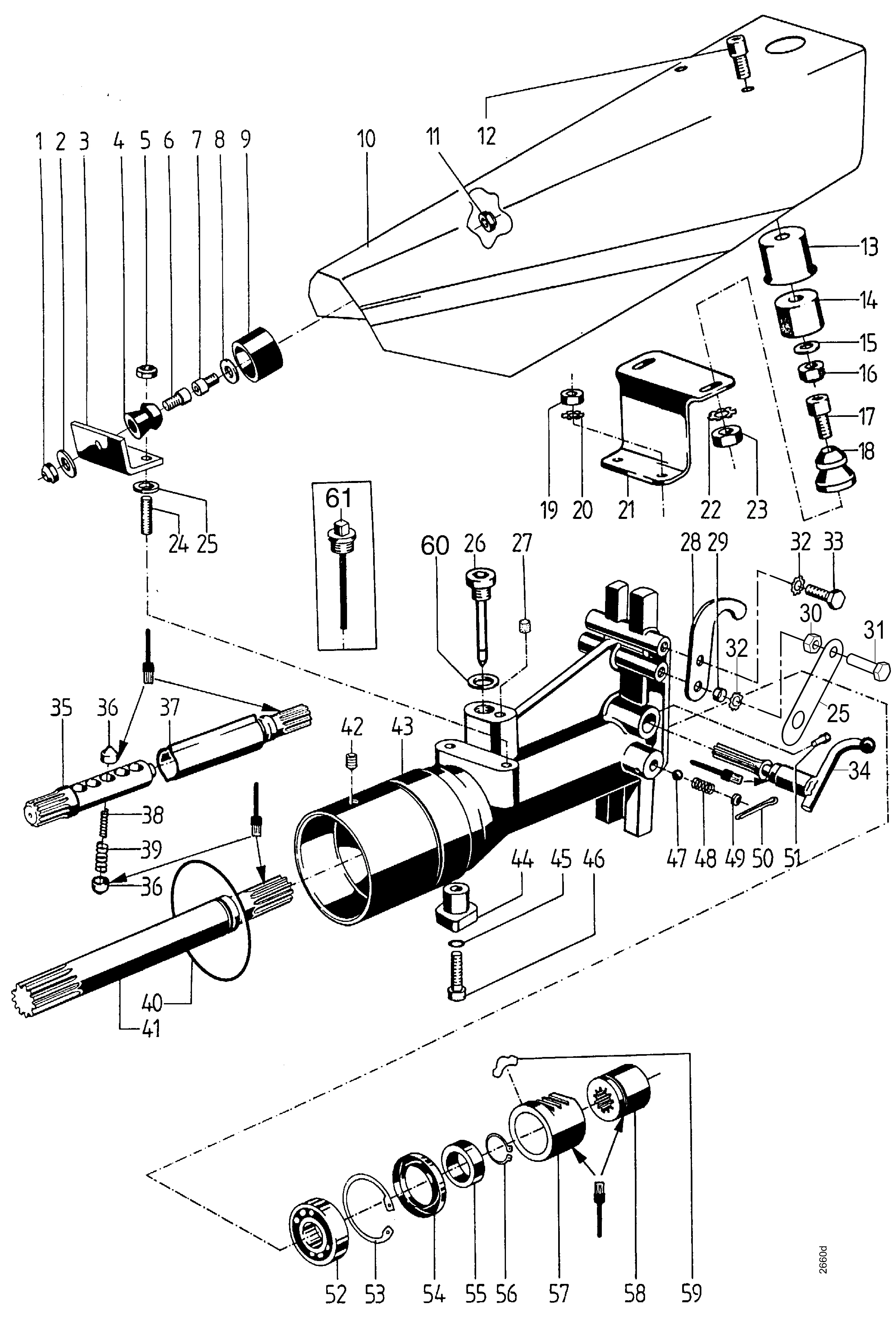 Planetenmähtriebwerk 3446 021, Anschlußflansch, Mähwerkhauben