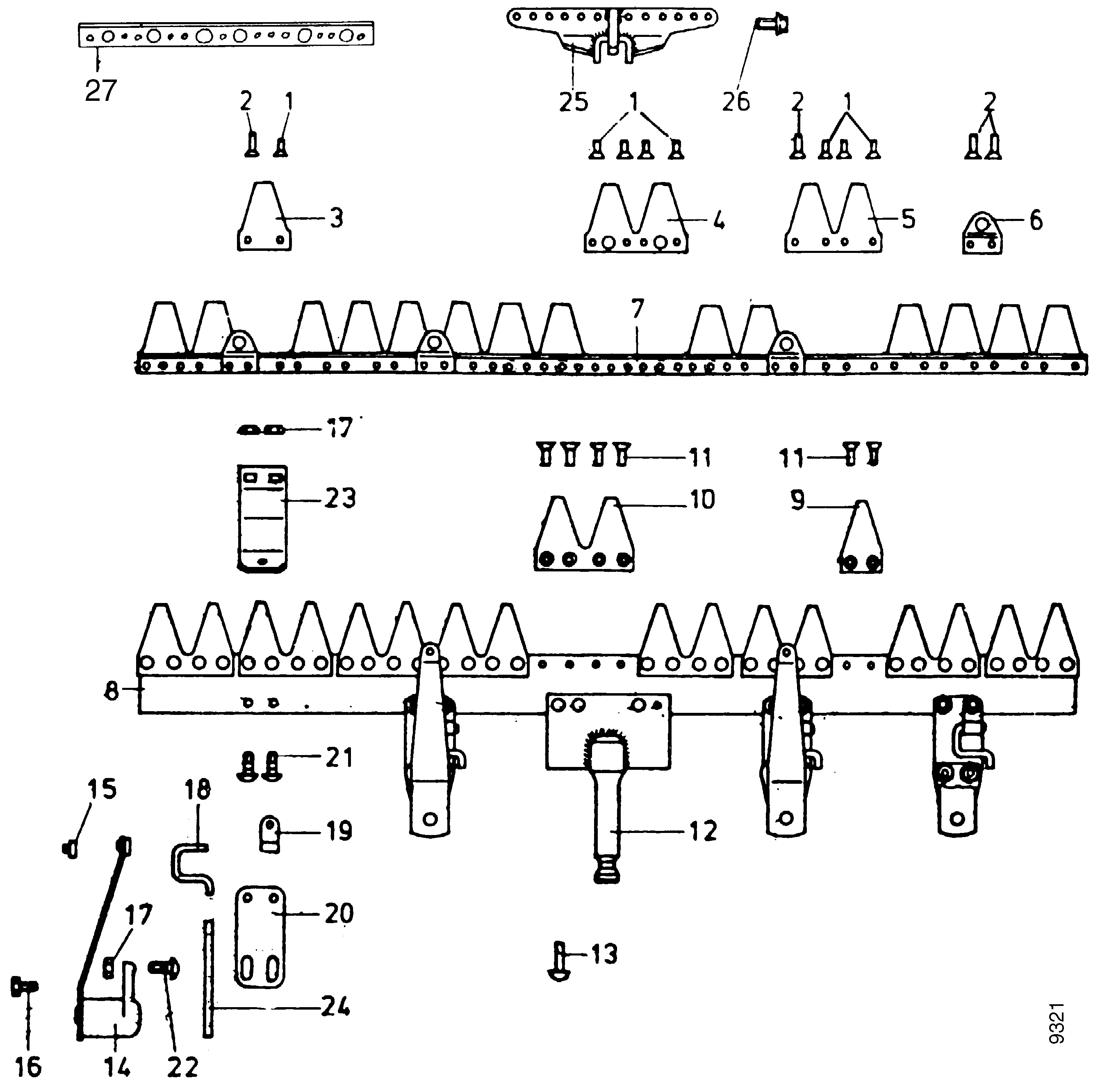 Mähbalken, Kommunal, Messermitnehmer 35 mm, 5347 951