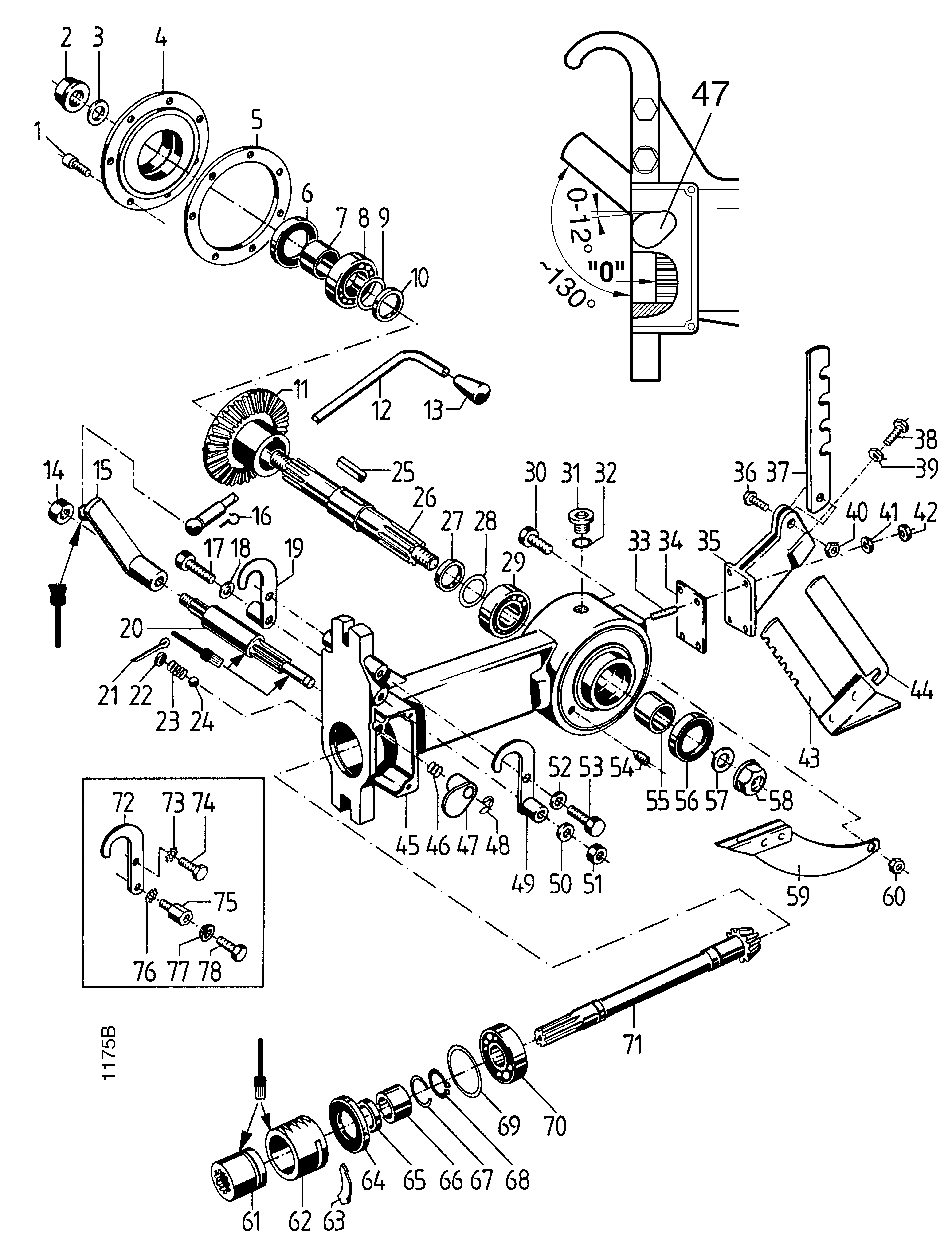 Entraînement binage, éperon 3401 011