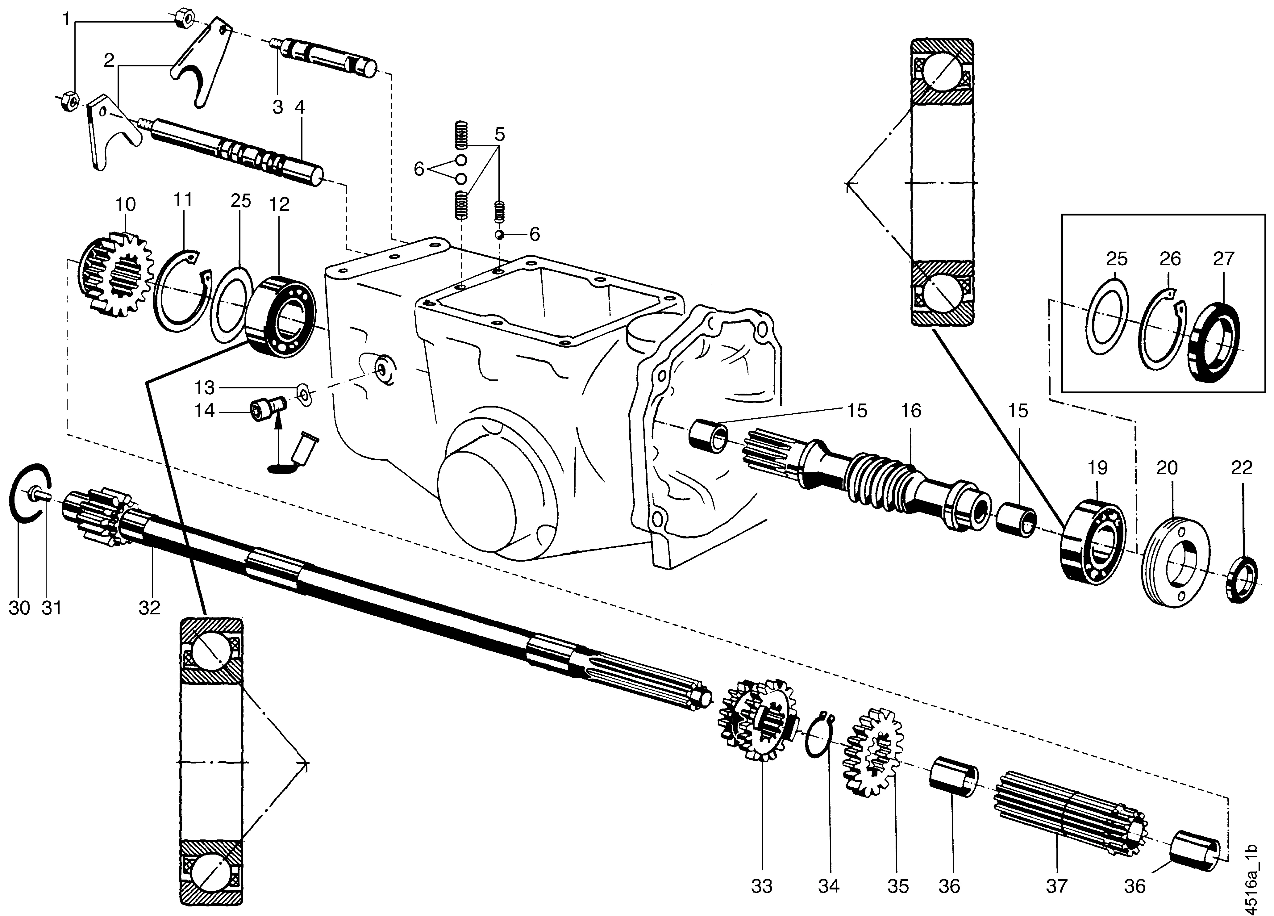 Haupt-, Schnecken-, Hohlwelle; 2-Gang-Ausf.