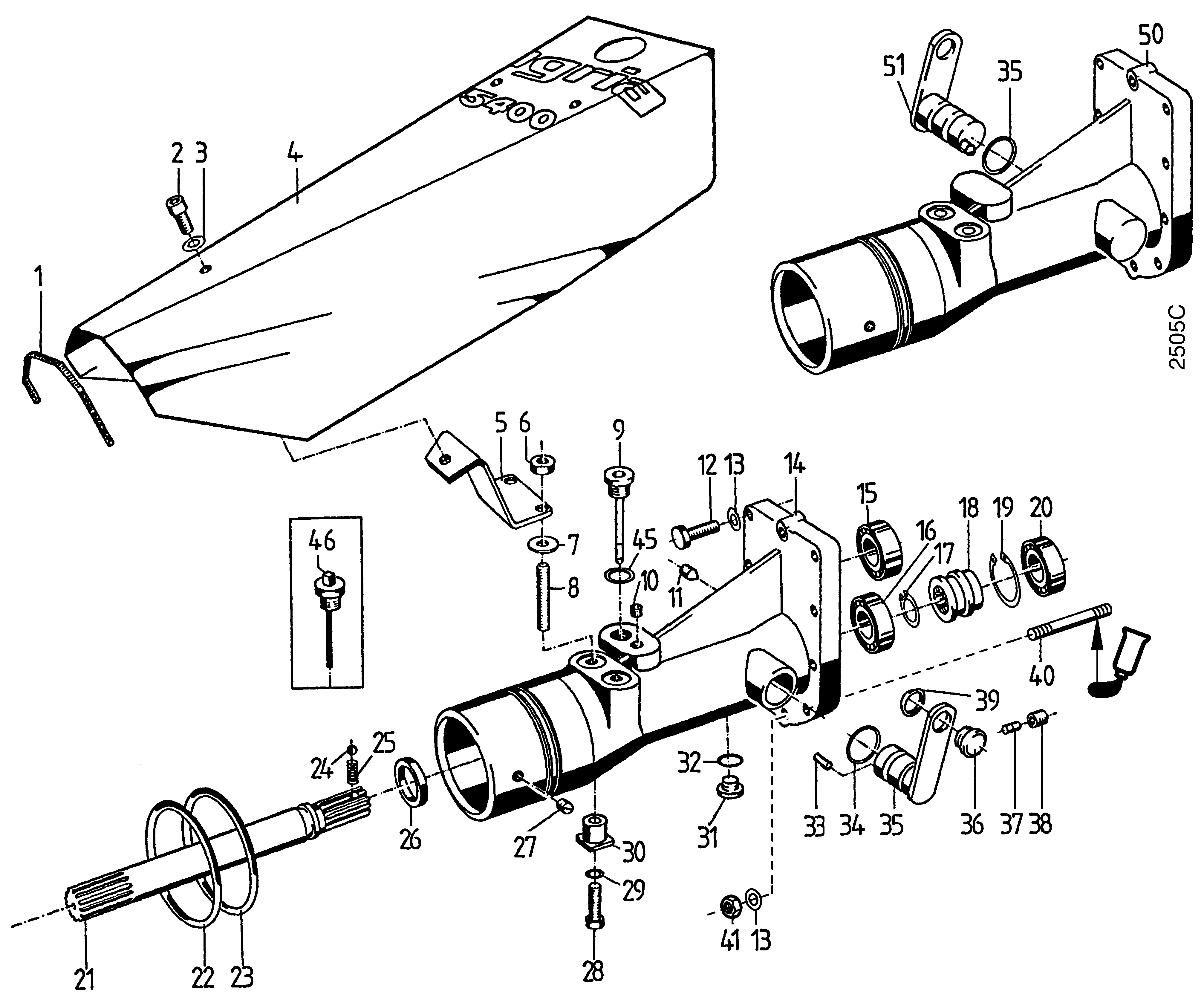 Planetenmähwerk, Mähwerkgehäuse, Schaltung, Mähwerkhaube Baugruppe