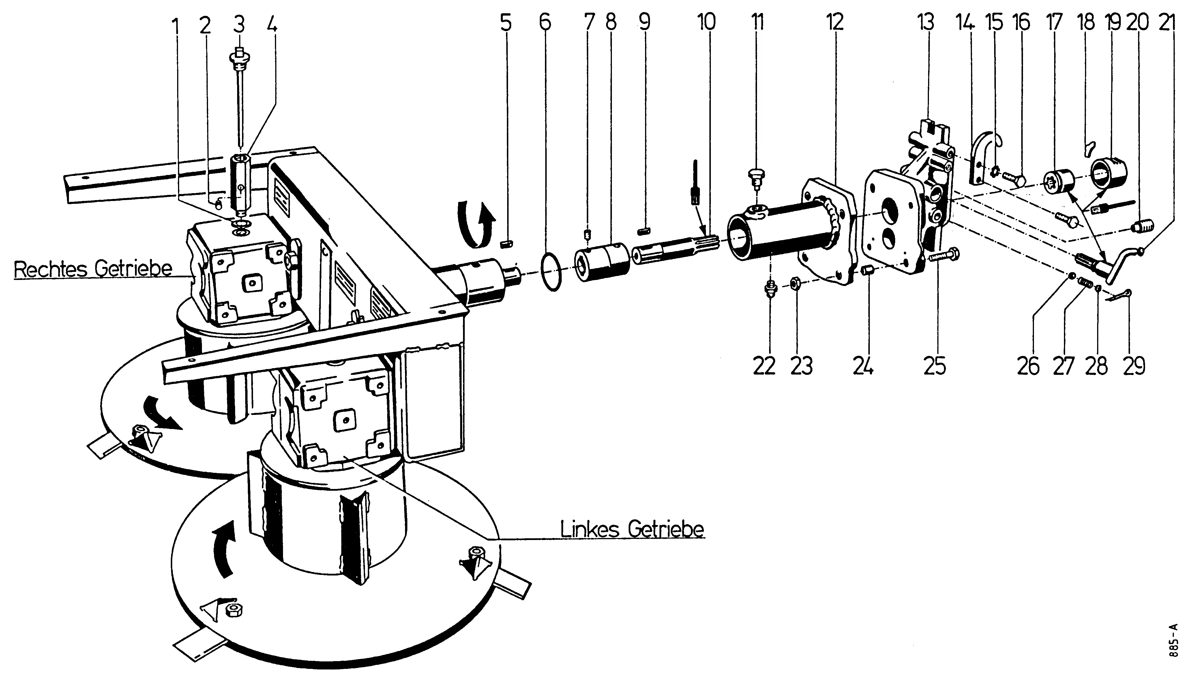 Anbau-Kreiselmäher 3456 911, Anschlussflansch, Pendelhals