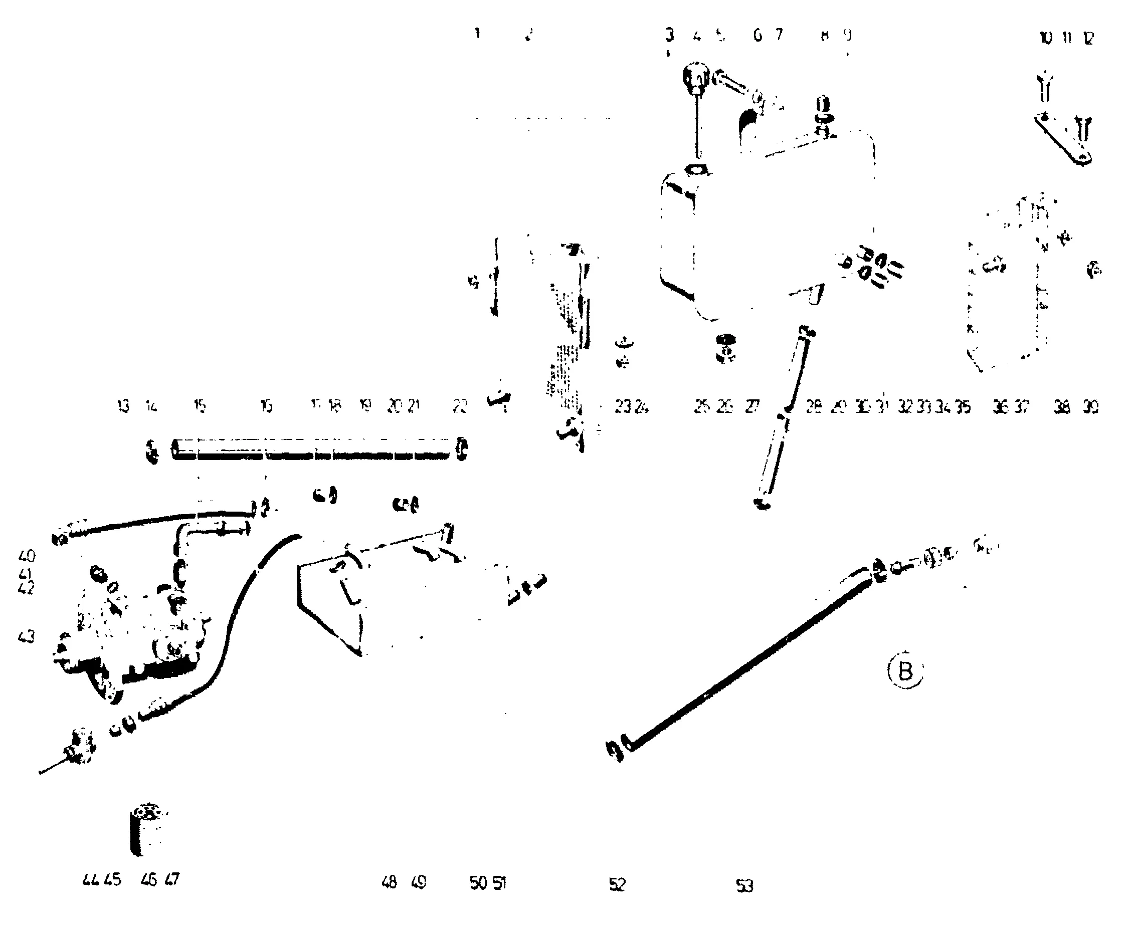 Hydraulic gear, oil tank + cooler, system without 2nd control valve for turning, Mechanical steering