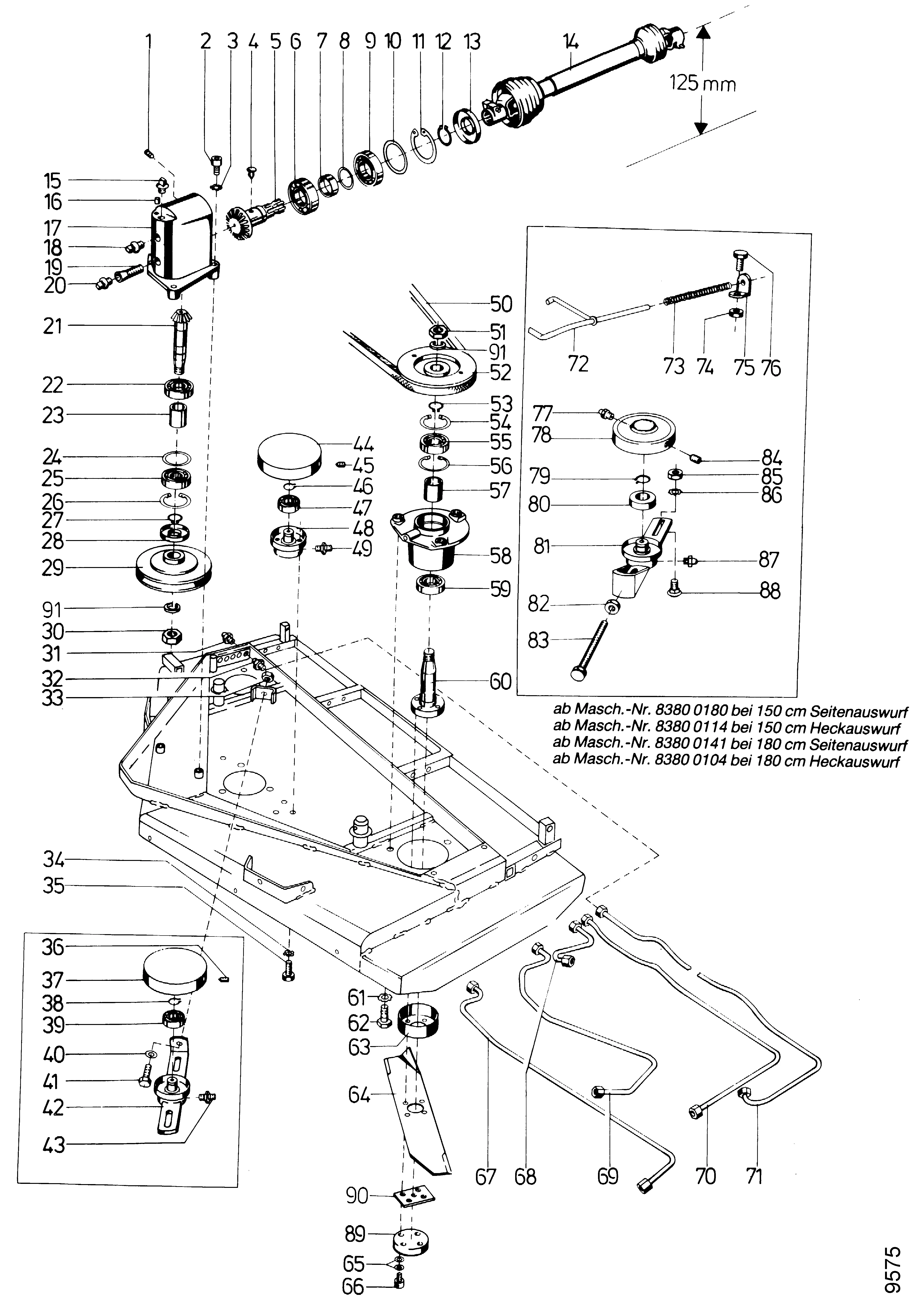 Front sickle mower 150 / 180 cm