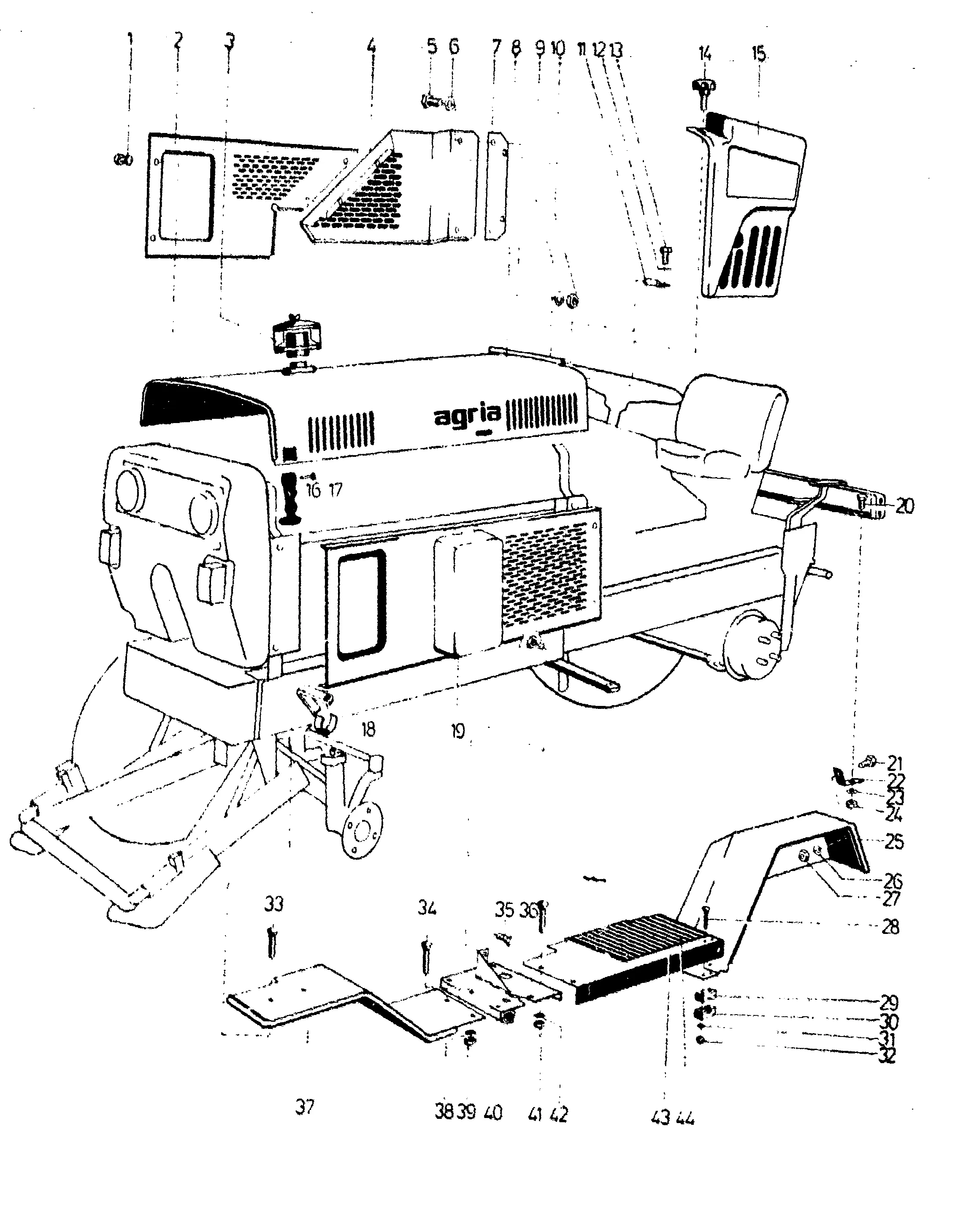 Engine cowling, fender, lateral lining